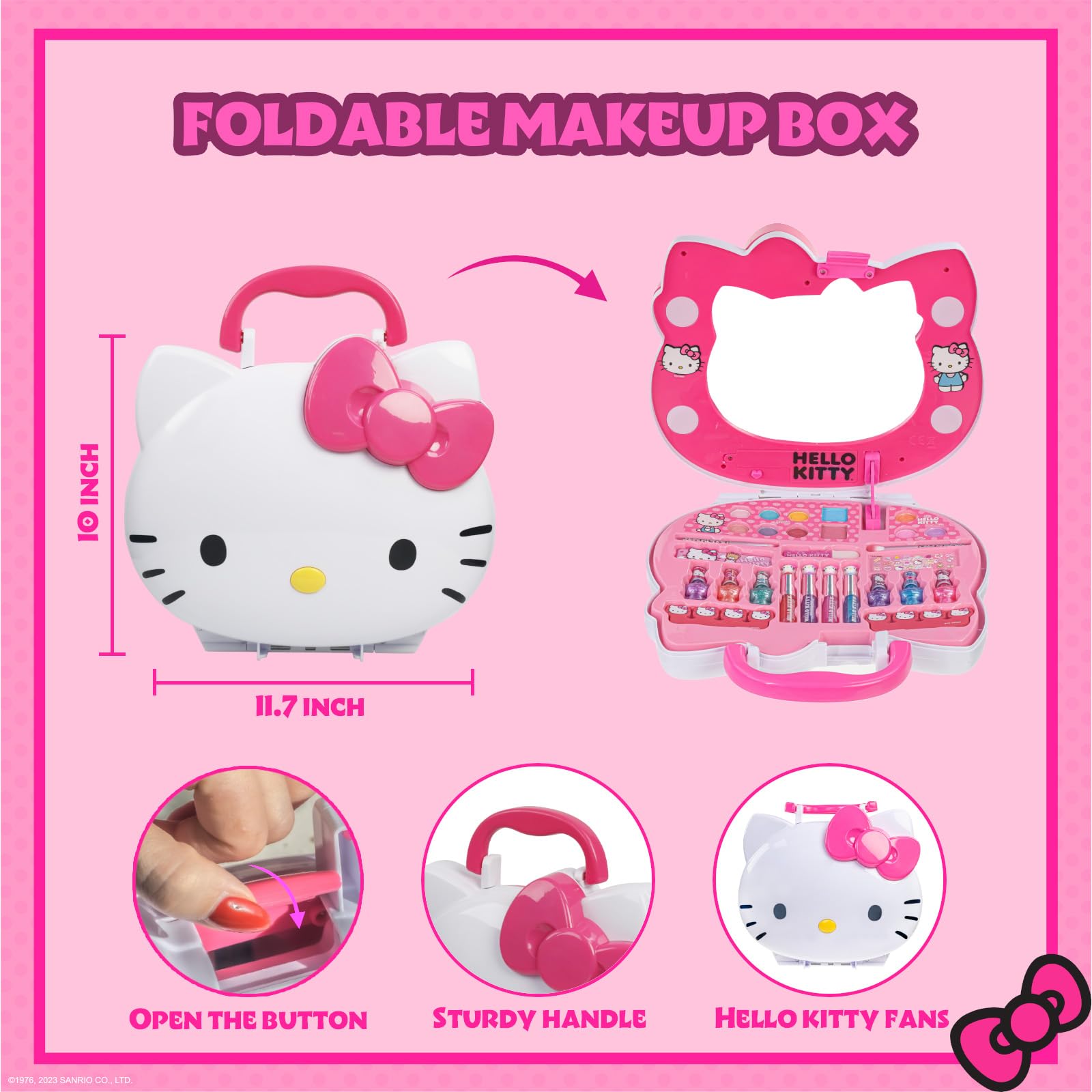 Foto 4 pulgar | Set De Tocador De Maquillaje Townley Girl Hello Kitty Con Iluminación - Venta Internacional.
