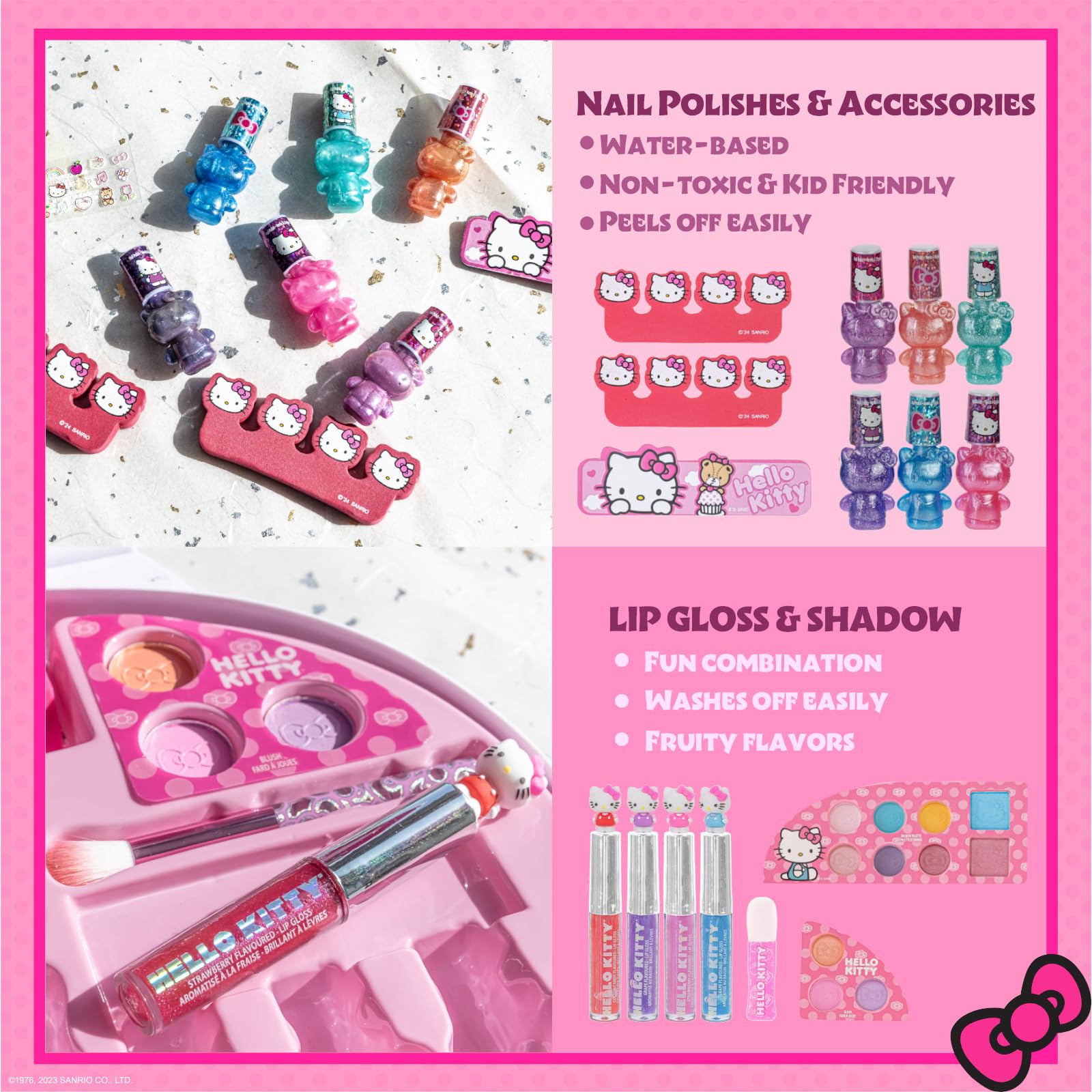 Foto 5 pulgar | Set De Tocador De Maquillaje Townley Girl Hello Kitty Con Iluminación - Venta Internacional.