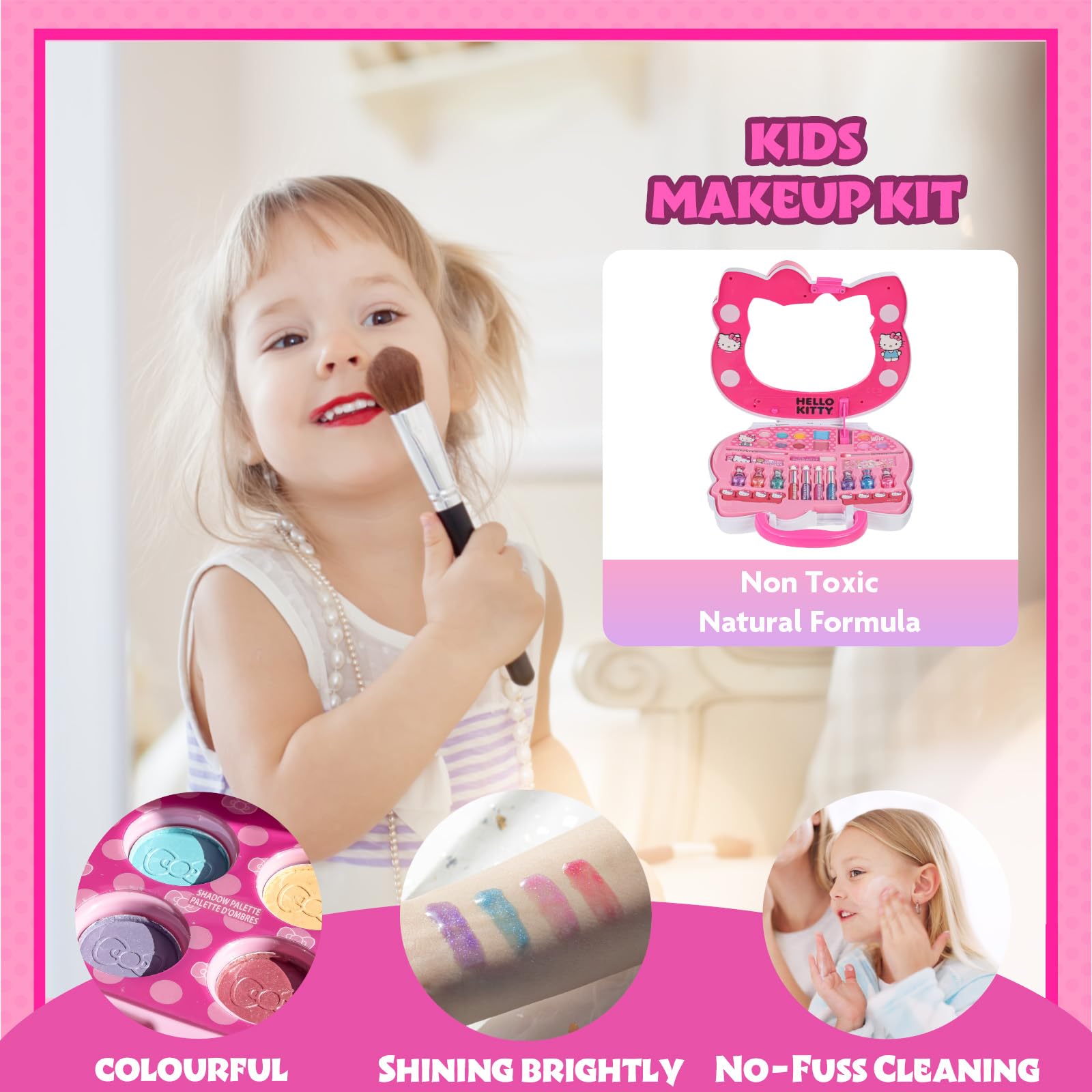 Foto 7 | Set De Tocador De Maquillaje Townley Girl Hello Kitty Con Iluminación - Venta Internacional.