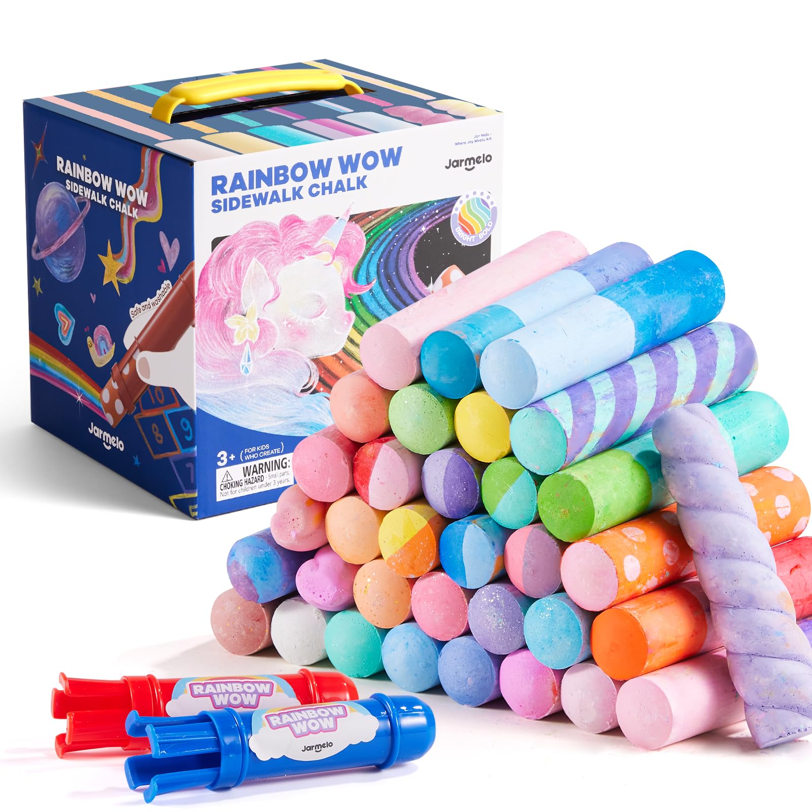 Foto 2 pulgar | Juego De Tizas Para Aceras Jar Melo, 38 Unidades, Lavables Y No Tóxicas Para Niños - Venta Internacional.