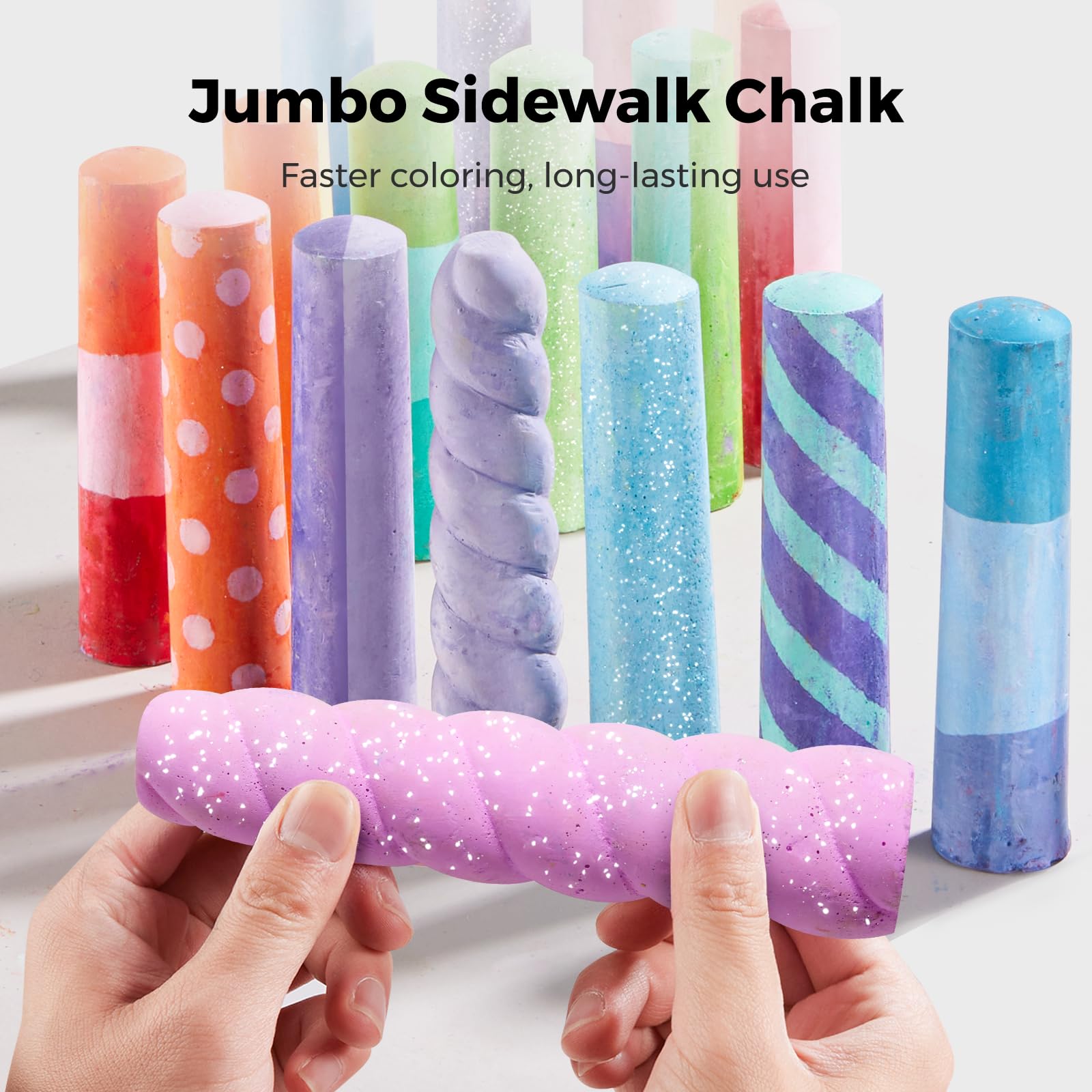 Foto 3 pulgar | Juego De Tizas Para Aceras Jar Melo, 38 Unidades, Lavables Y No Tóxicas Para Niños - Venta Internacional.