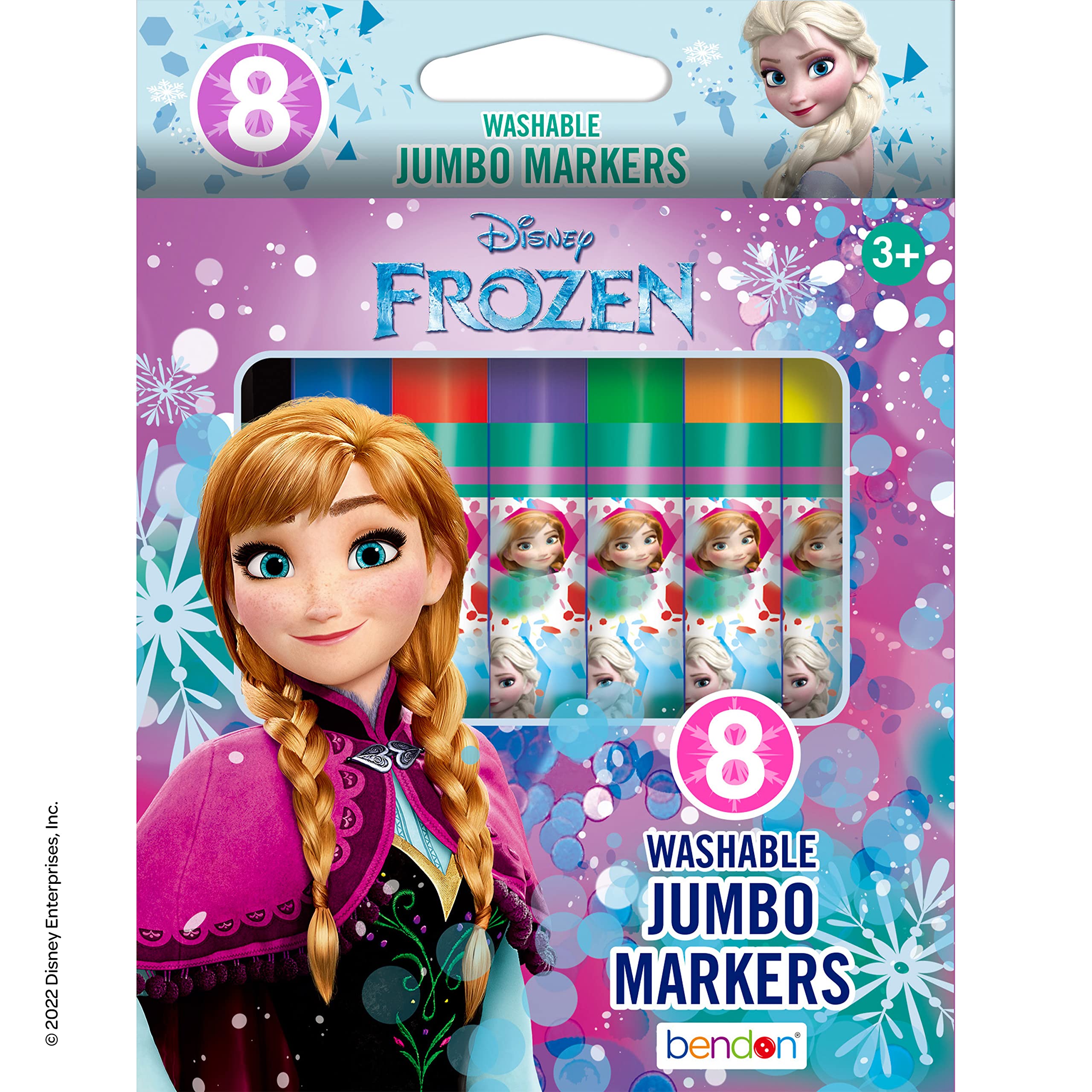 Jumbo Markers Disney Frozen, 8 Unidades, En Caja - Venta Internacional.
