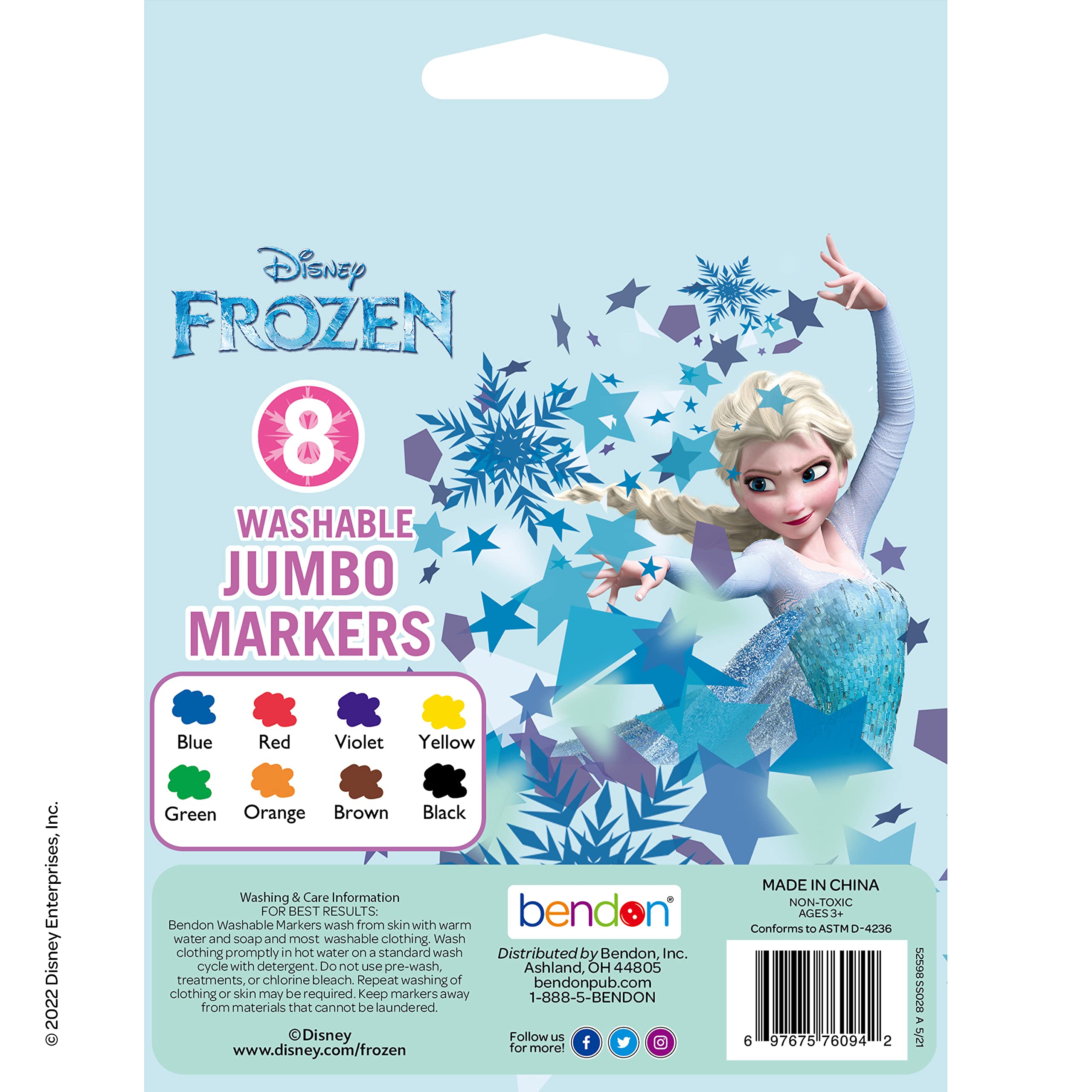 Foto 3 pulgar | Jumbo Markers Disney Frozen, 8 Unidades, En Caja - Venta Internacional.