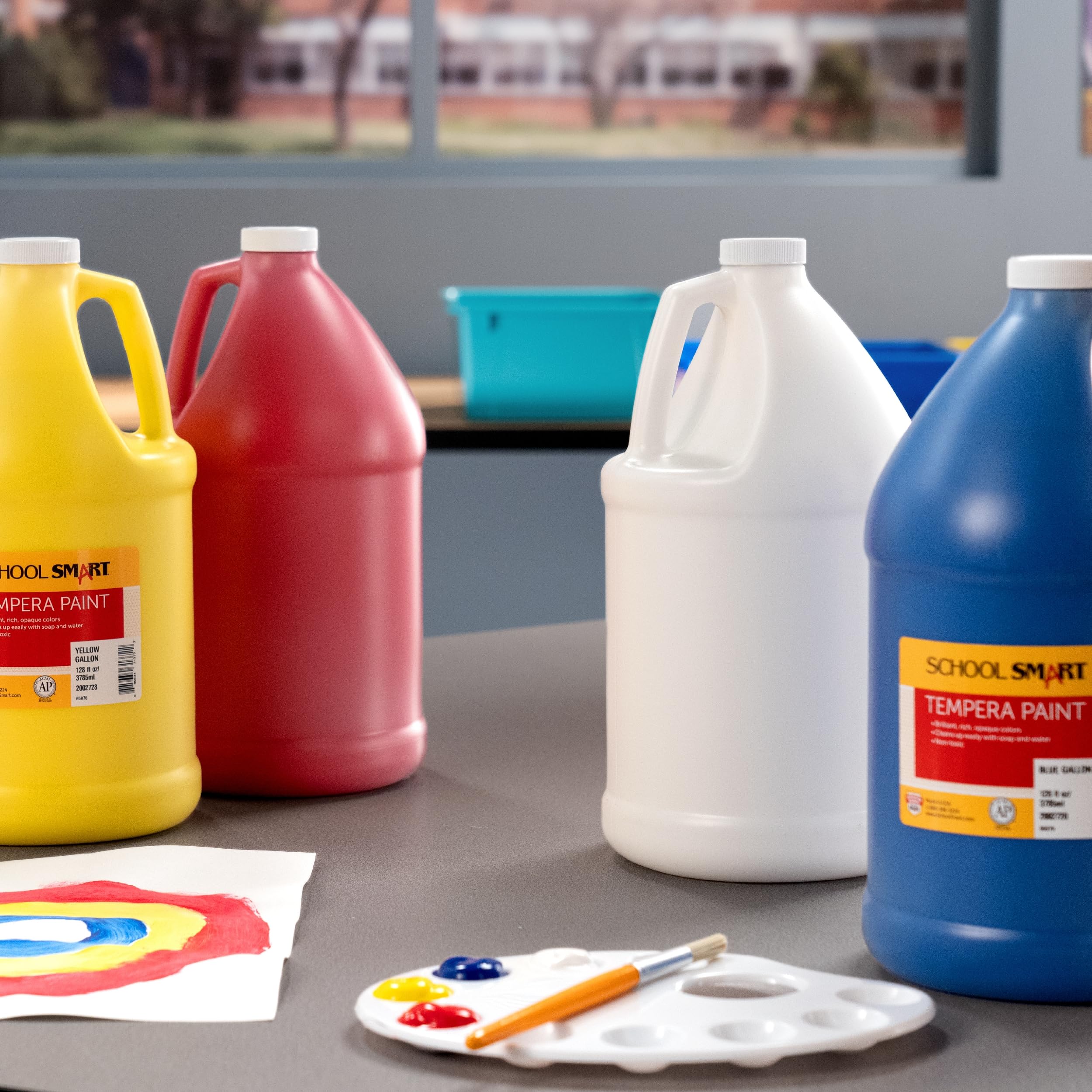 Foto 7 | Set De Pintura Al Temple School Smart, 4 Galones, Colores Surtidos - Venta Internacional.