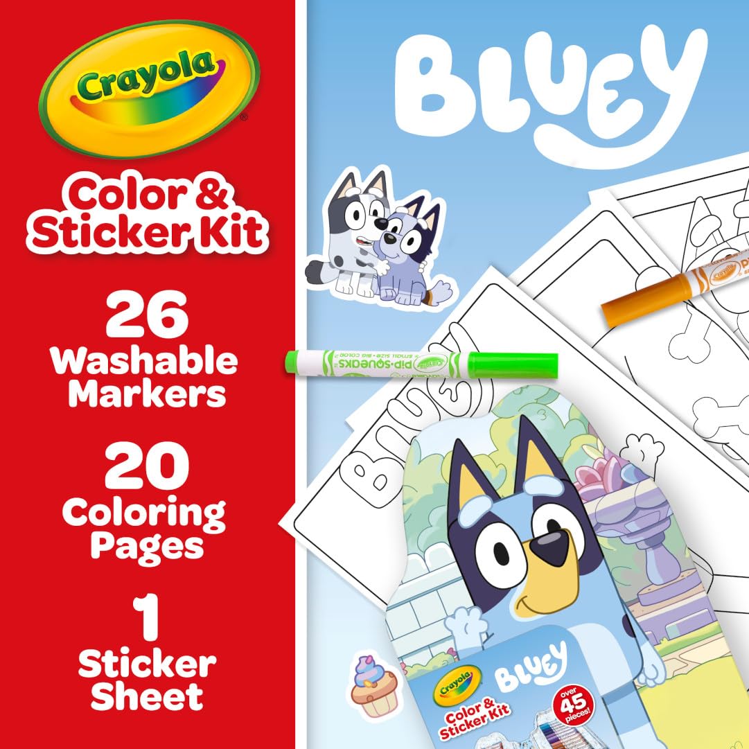 Foto 4 pulgar | Kit De Arte Crayola Bluey Para Niños (45 Piezas), Páginas Y Pegatinas Para Libros De Colorear Bluey  - Venta Intern