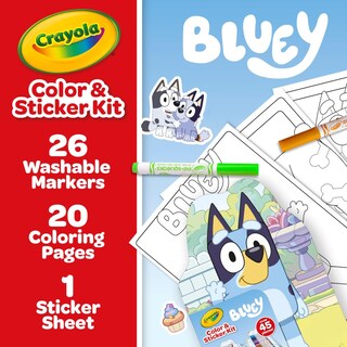 Foto 3 | Kit De Arte Crayola Bluey Para Niños (45 Piezas), Páginas Y Pegatinas Para Libros De Colorear Bluey - Venta Intern