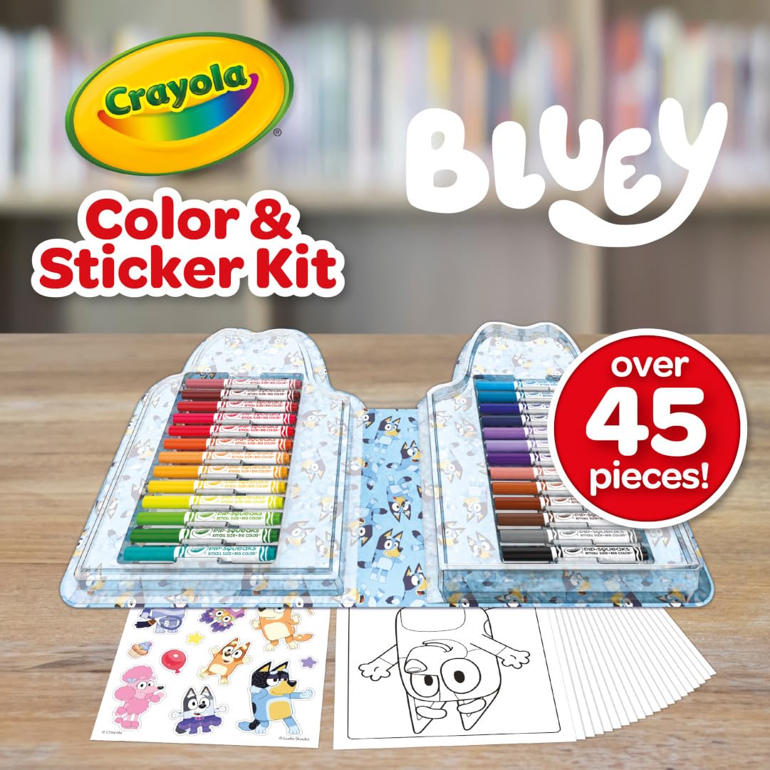 Foto 5 pulgar | Kit De Arte Crayola Bluey Para Niños (45 Piezas), Páginas Y Pegatinas Para Libros De Colorear Bluey  - Venta Intern