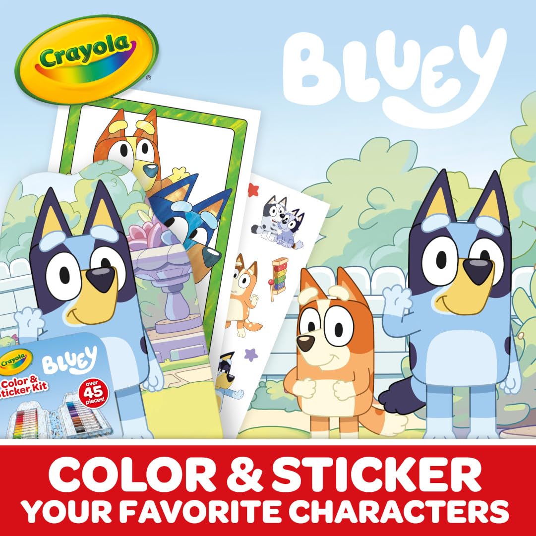 Foto 5 | Kit De Arte Crayola Bluey Para Niños (45 Piezas), Páginas Y Pegatinas Para Libros De Colorear Bluey  - Venta Intern