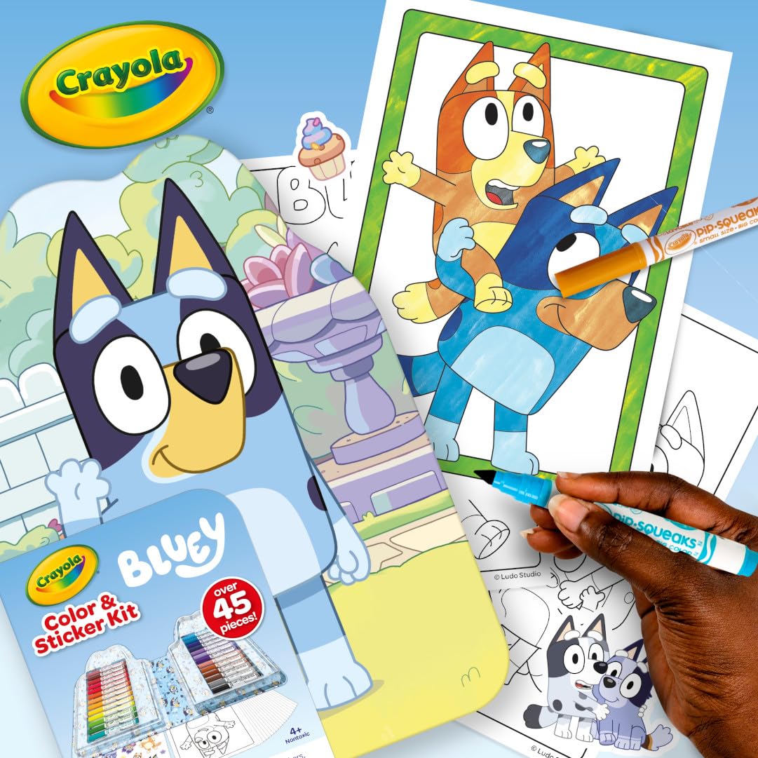 Foto 7 pulgar | Kit De Arte Crayola Bluey Para Niños (45 Piezas), Páginas Y Pegatinas Para Libros De Colorear Bluey  - Venta Intern