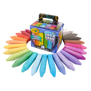 Foto 1 | Chalk Crayola Glitter, 24 Unidades, Lavable Y Seguro Para Niños - Venta Internacional.