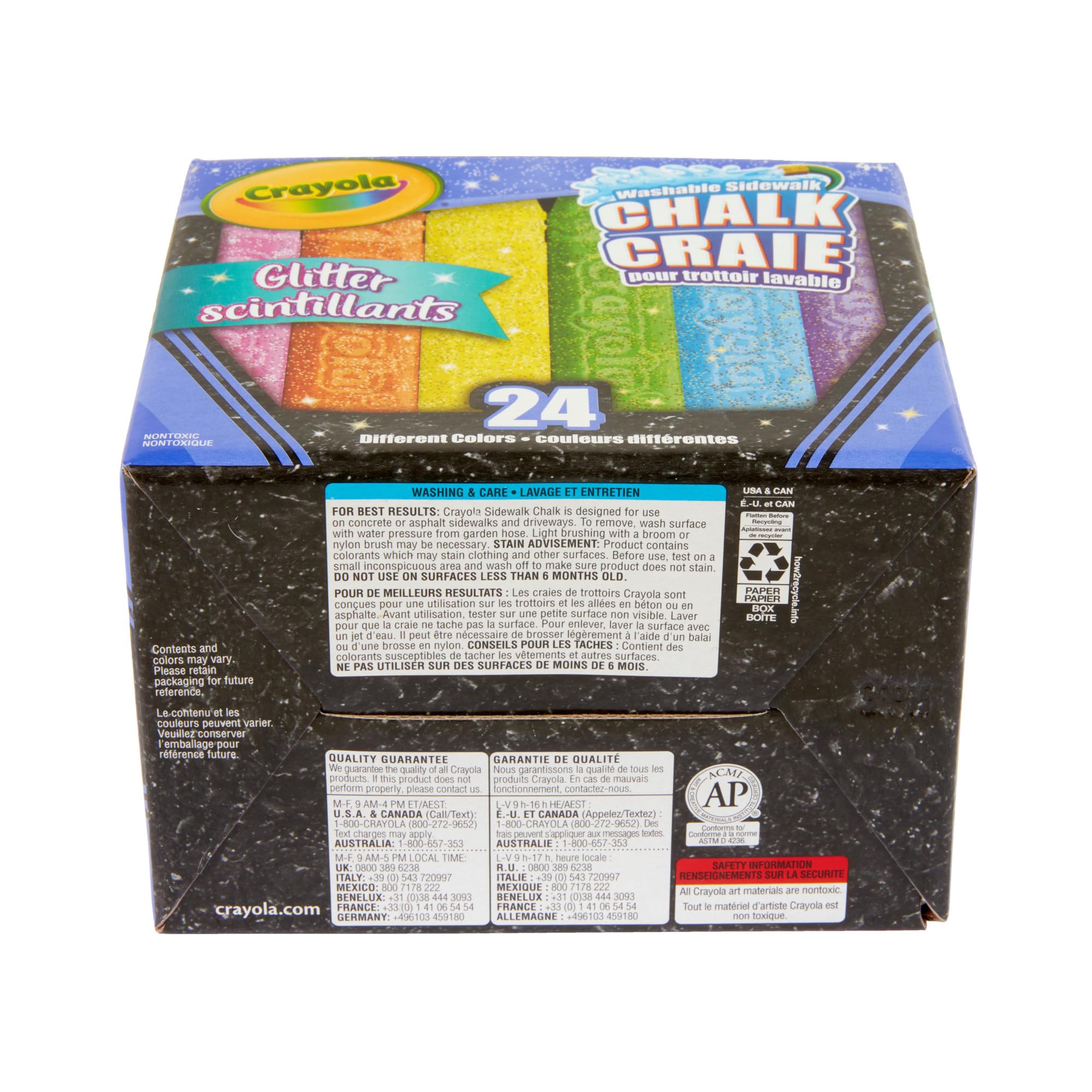 Foto 8 pulgar | Chalk Crayola Glitter, 24 Unidades, Lavable Y Seguro Para Niños - Venta Internacional.