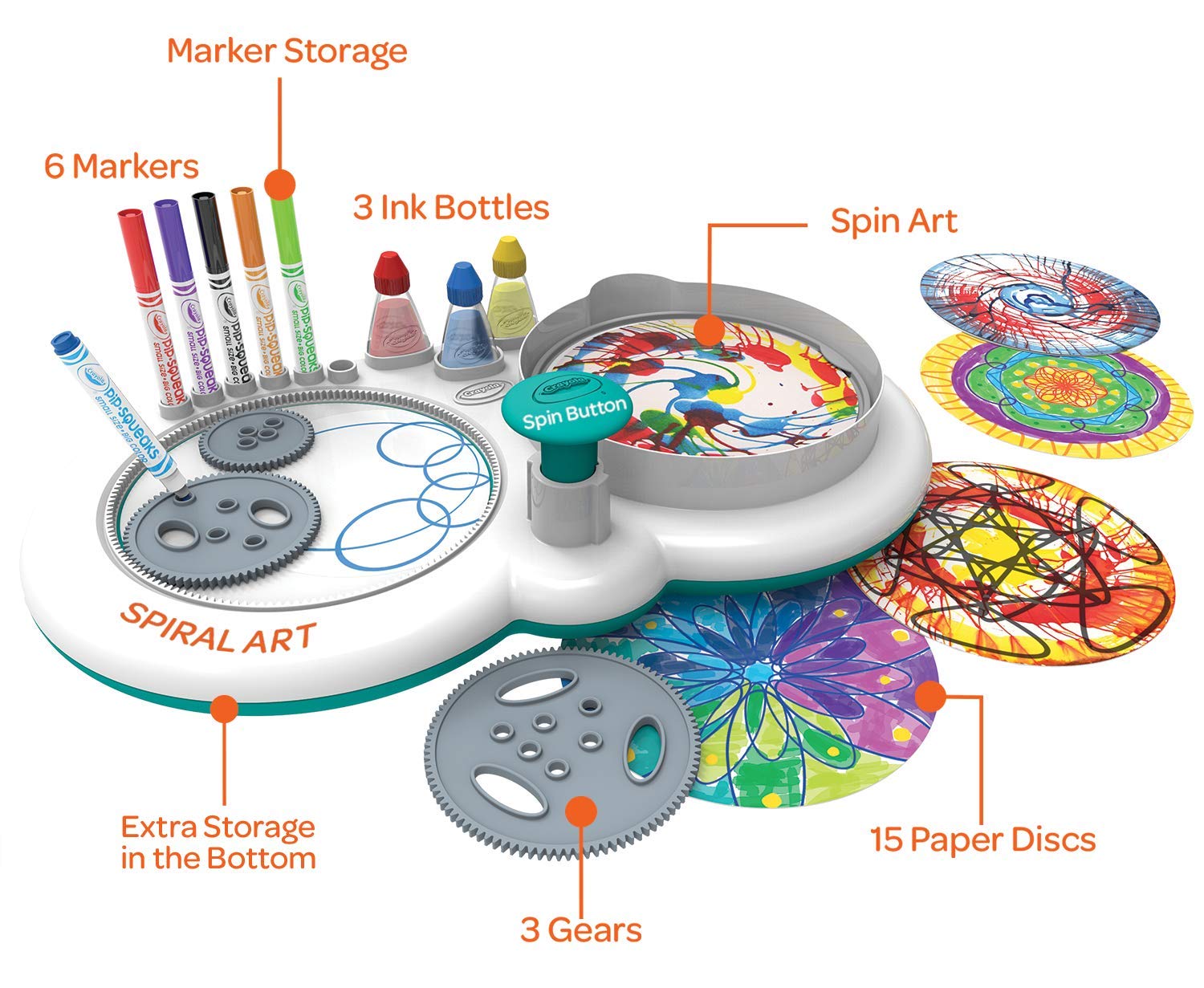 Foto 2 | Estación De Arte Crayola Spin & Spiral - Venta Internacional.