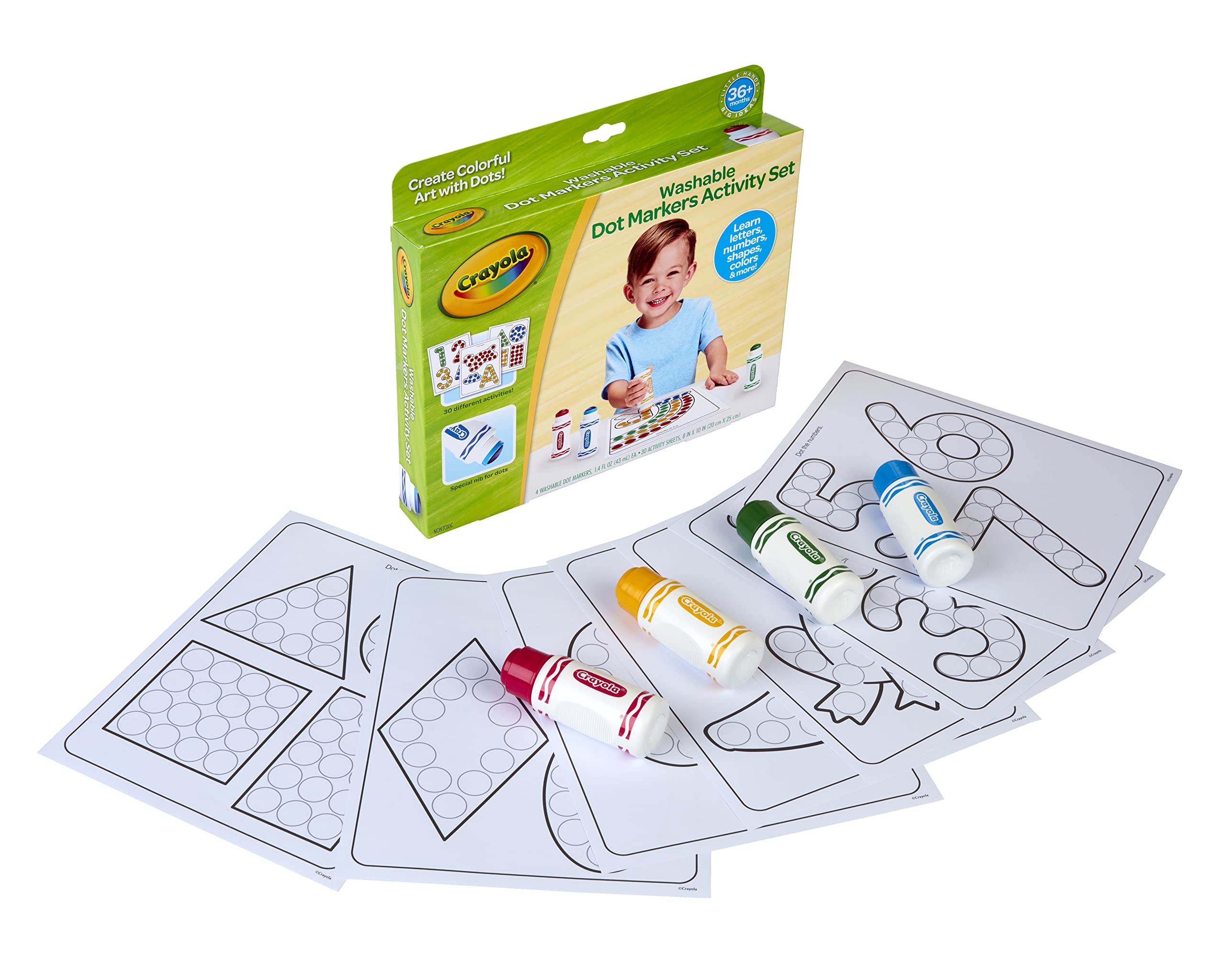 Foto 2 | Set De Rotuladores Crayola Lavables Con 30 Páginas Y 4 Rotuladores - Venta Internacional.