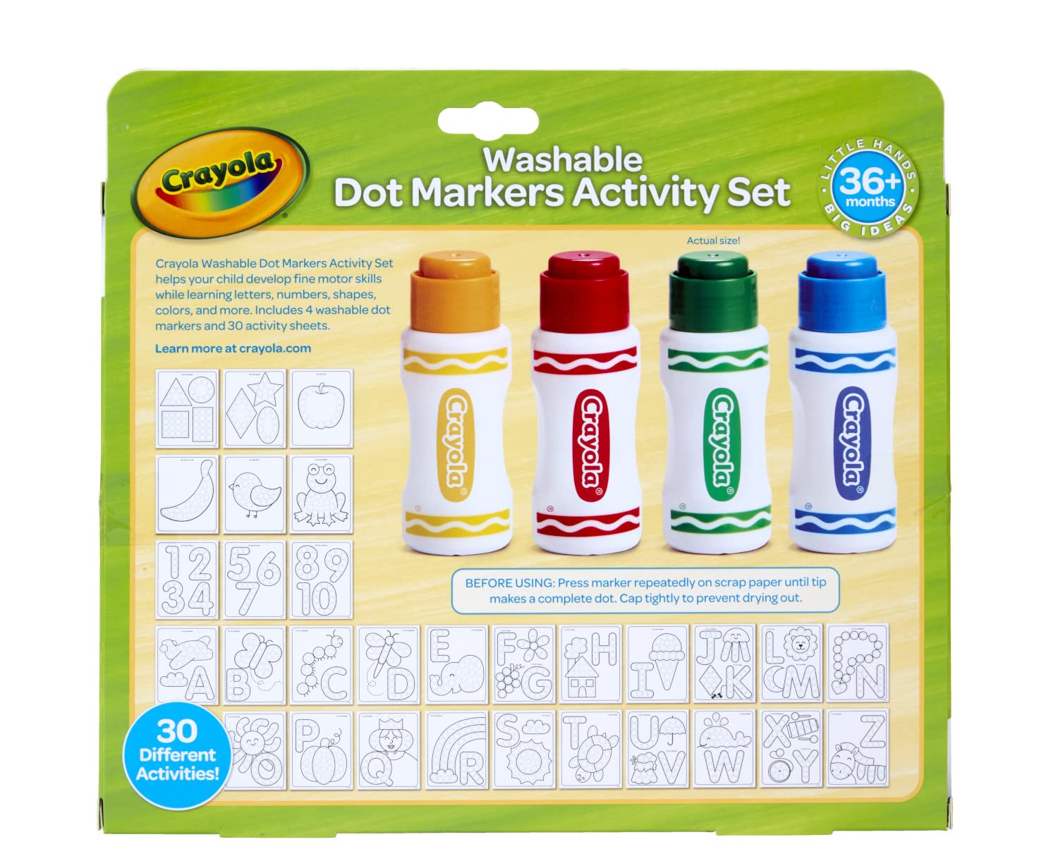 Foto 7 | Set De Rotuladores Crayola Lavables Con 30 Páginas Y 4 Rotuladores - Venta Internacional.