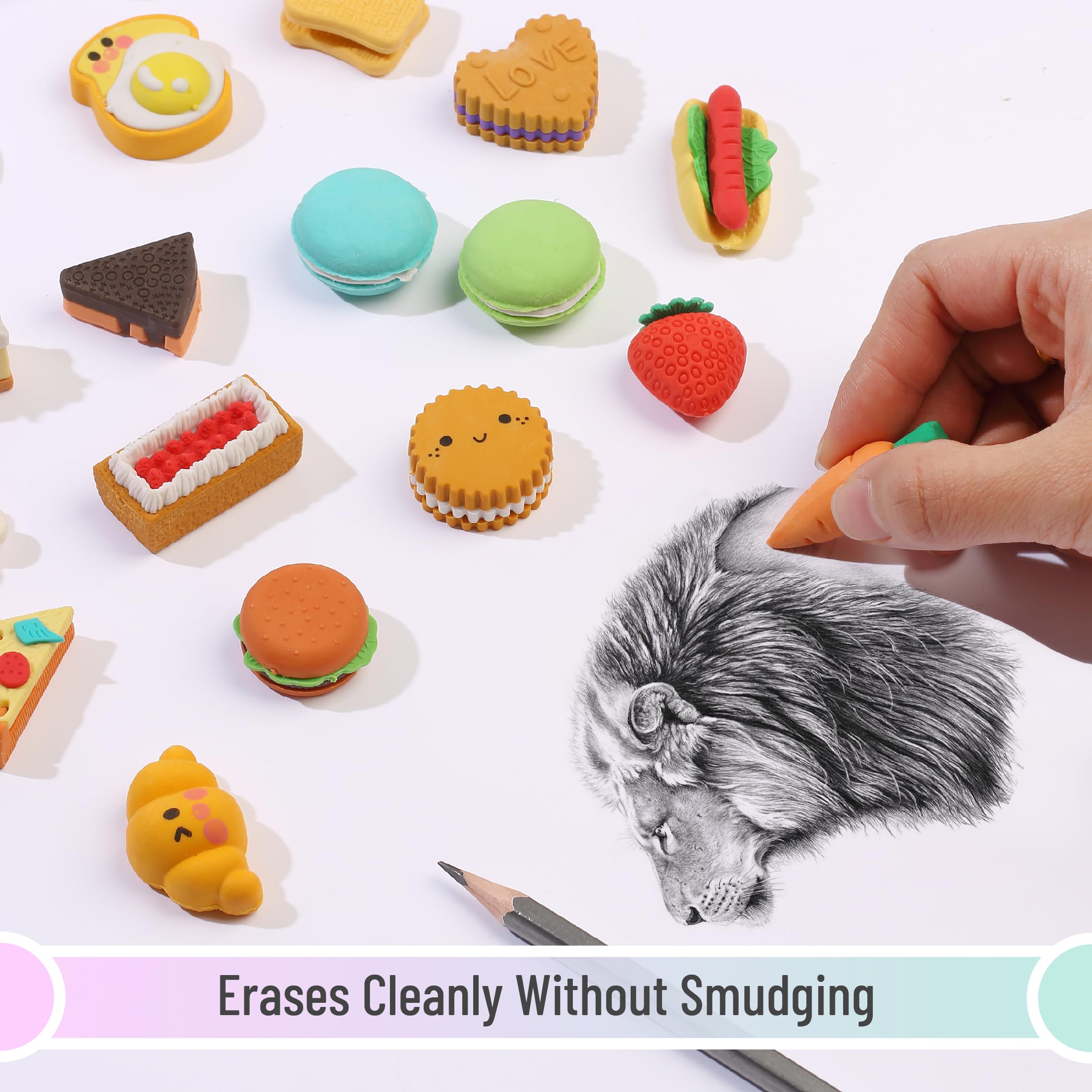 Foto 4 | Food Erasers Mr. Pen, 30 Gomas De Borrar Desmontables Para Niños - Venta Internacional.