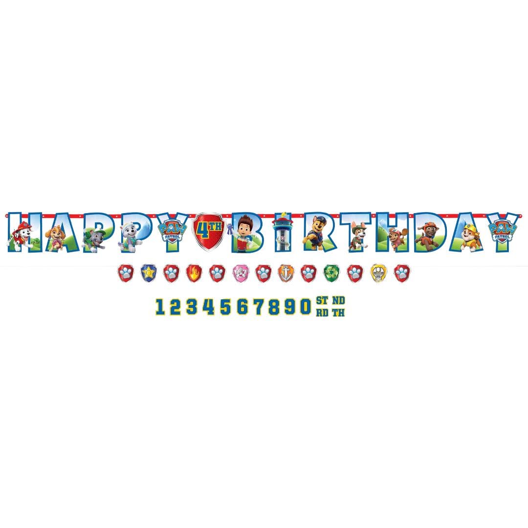 Foto 1 | Kit De Pancartas De Cumpleaños Amscan Paw Patrol Personalizado Jumbo - Venta Internacional.