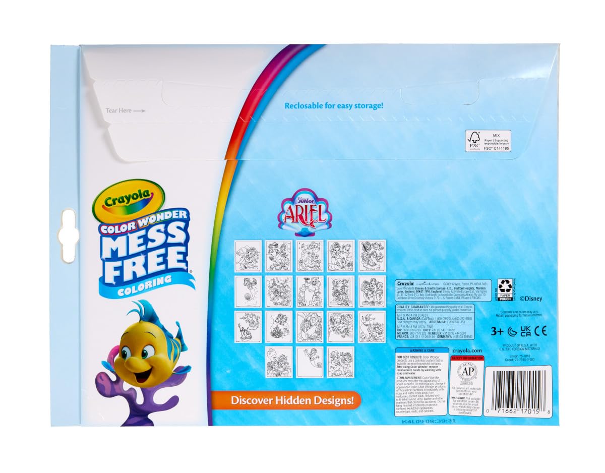 Foto 7 pulgar | Set Para Colorear Crayola Color Wonder Disney Junior Ariel 3+ Years - Venta Internacional.