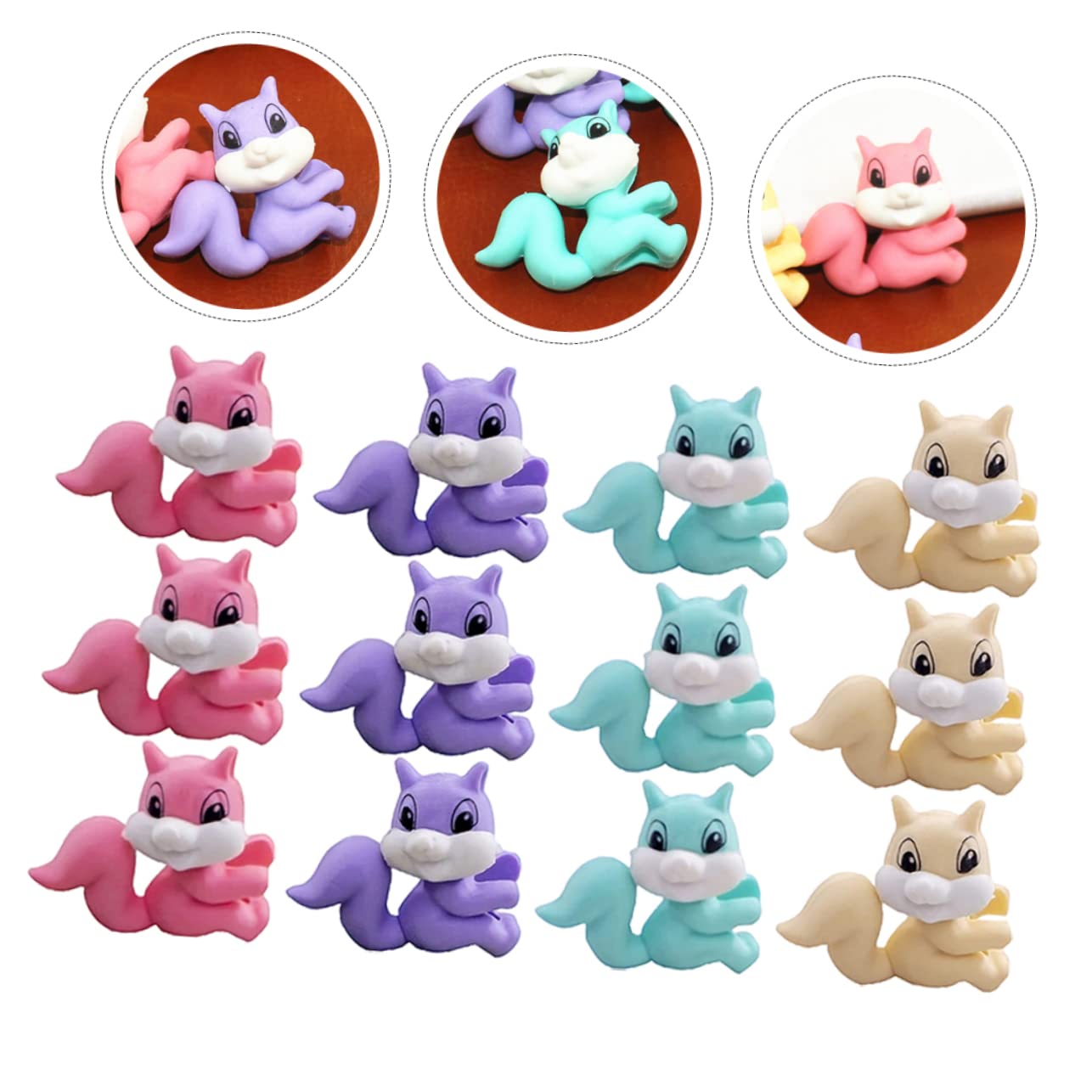 Foto 3 pulgar | Set De Gomas De Borrar Con Forma De Ardilla Para El Aula De Niños, 36 Piezas - Venta Internacional.