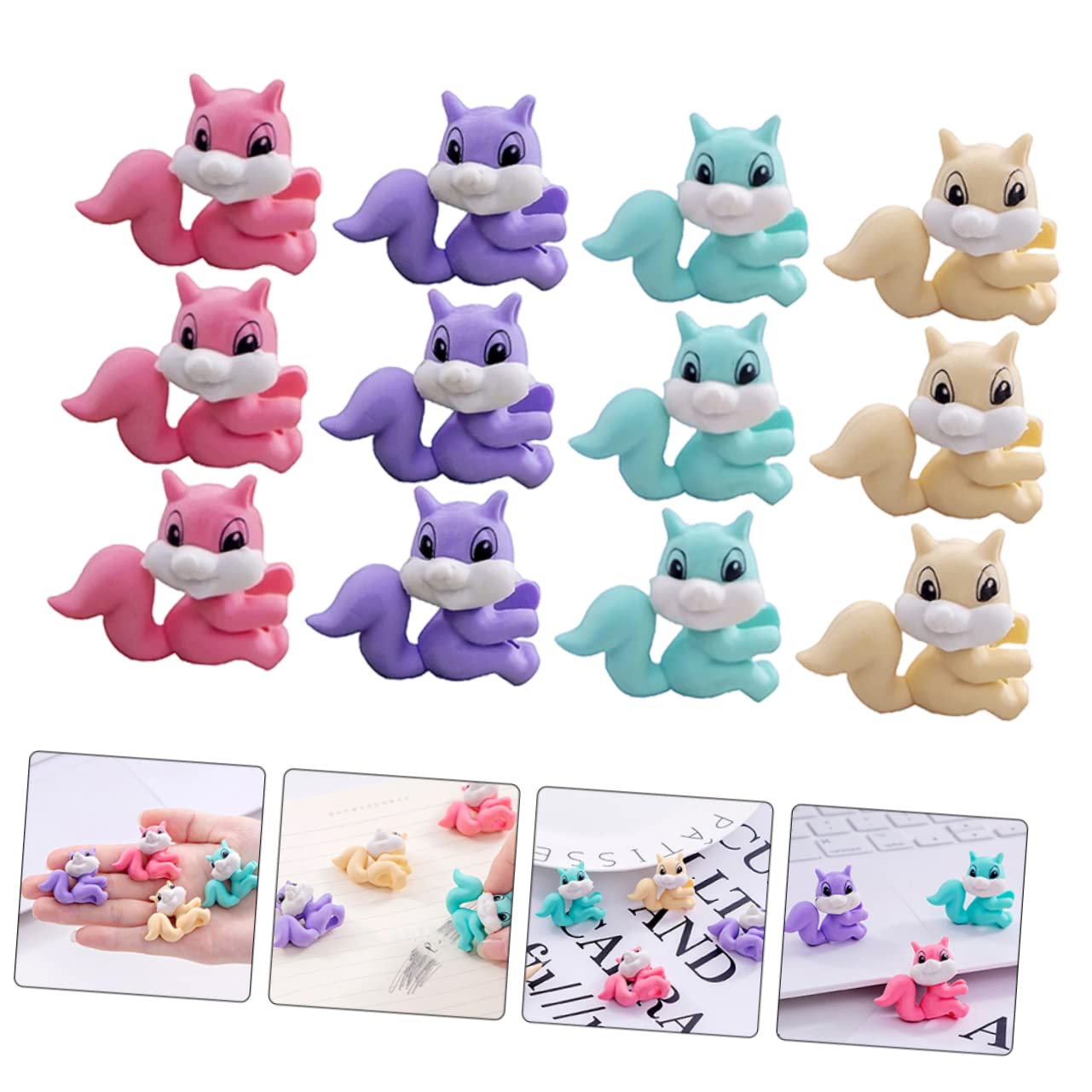 Foto 7 pulgar | Set De Gomas De Borrar Con Forma De Ardilla Para El Aula De Niños, 36 Piezas - Venta Internacional.