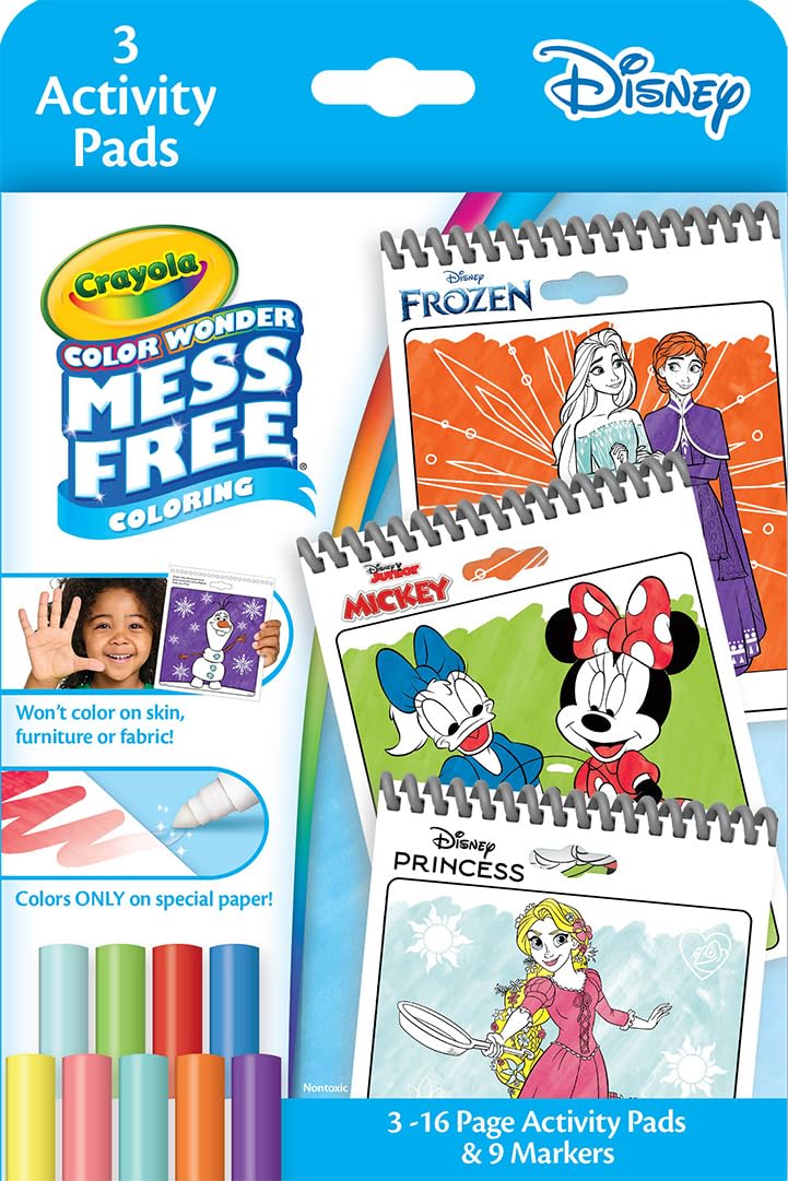 Foto 1 | Libretas Y Marcadores De Actividad Crayola Disney Color Wonder, Paquete De 3 - Venta Internacional.