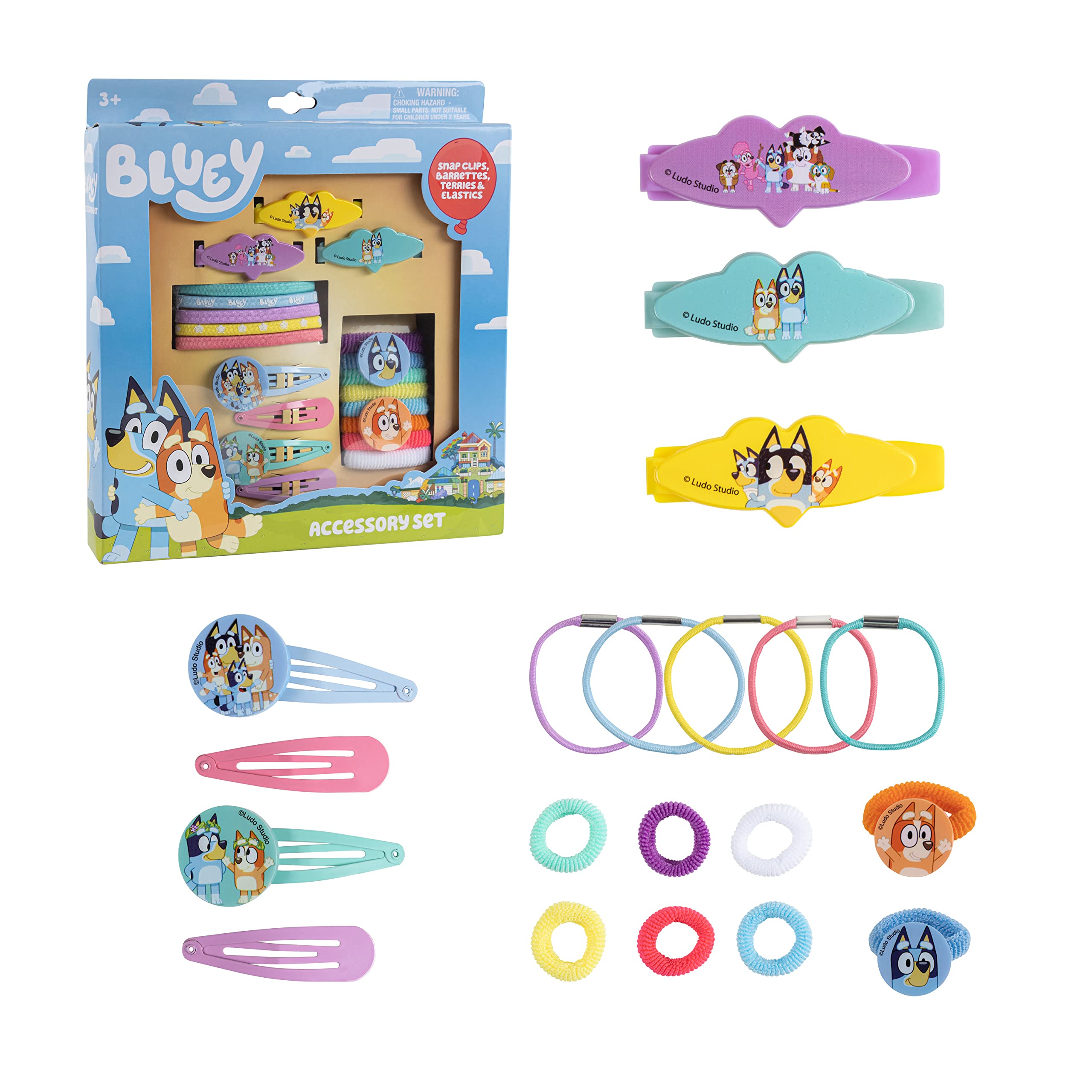 Foto 7 pulgar | Juego De Accesorios Luv Her Bluey Girls Con 3 Broches, 4 Clips Y 5 Elásticos - Venta Internacional.