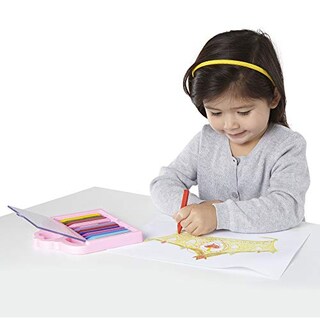 Foto 2 | Set De Crayones Melissa & Doug Princess De 12 Colores Con Funda De Transporte - Venta Internacional.