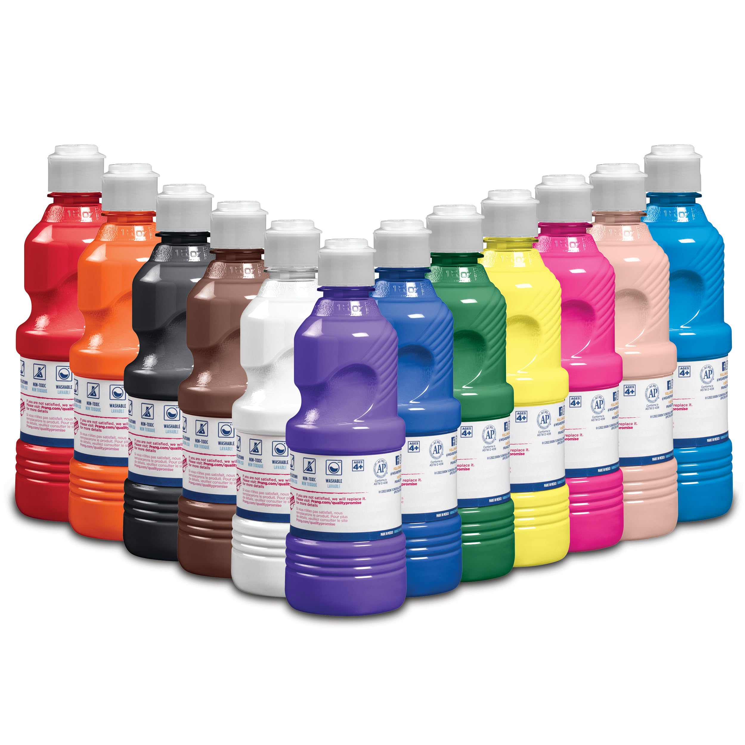 Foto 3 pulgar | Set De Pintura Prang, Lavable Al Temple, 473 Ml, 12 Colores, Más De 4 Años - Venta Internacional.