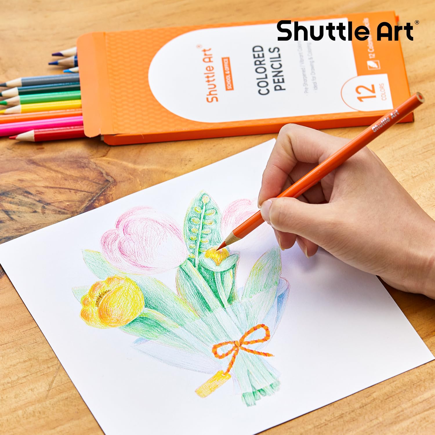 Foto 6 | Lápices De Colores Shuttle Art 504 Bulk, 12 Colores Vibrantes, 42 Unidades - Venta Internacional.