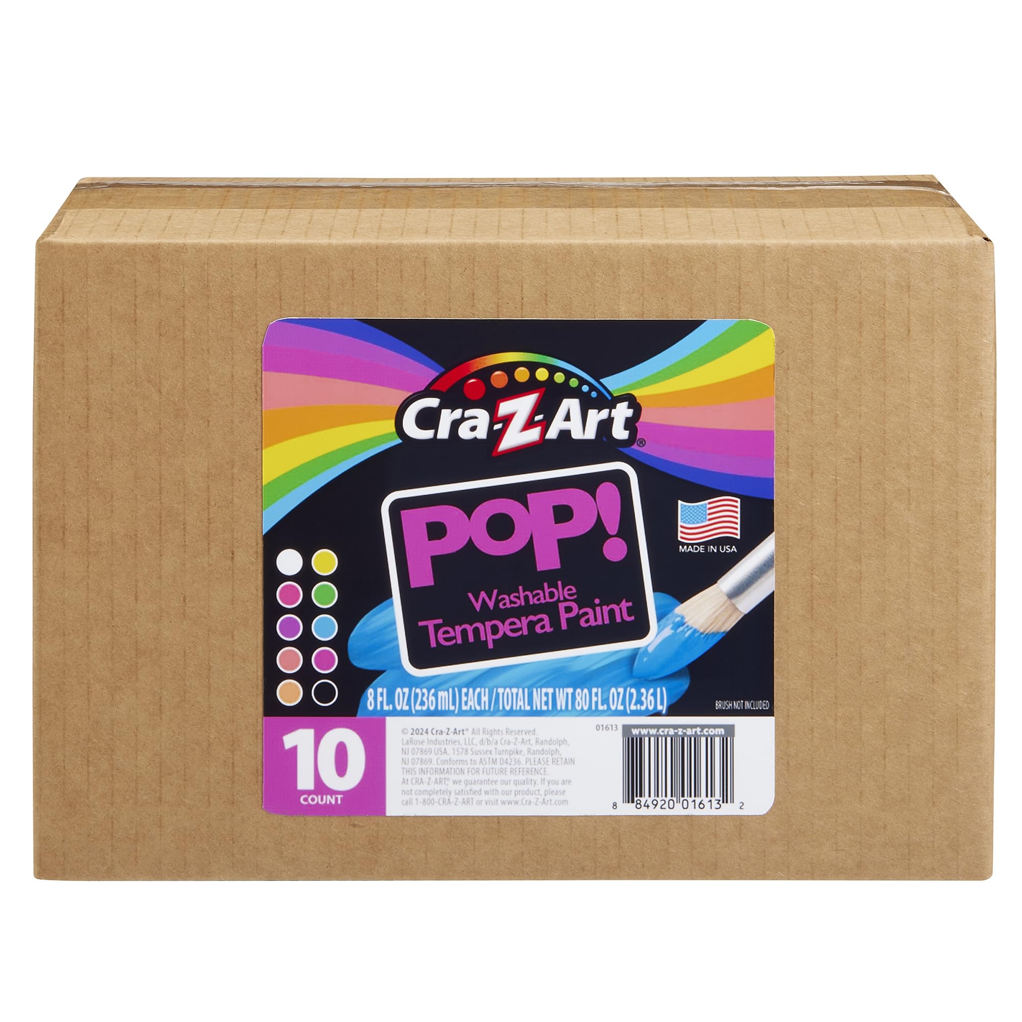 Foto 5 pulgar | Set De Pintura Al Temple Cra-z-art Pop! Neon, Lavable, 240 Ml, 10 Unidades - Venta Internacional.