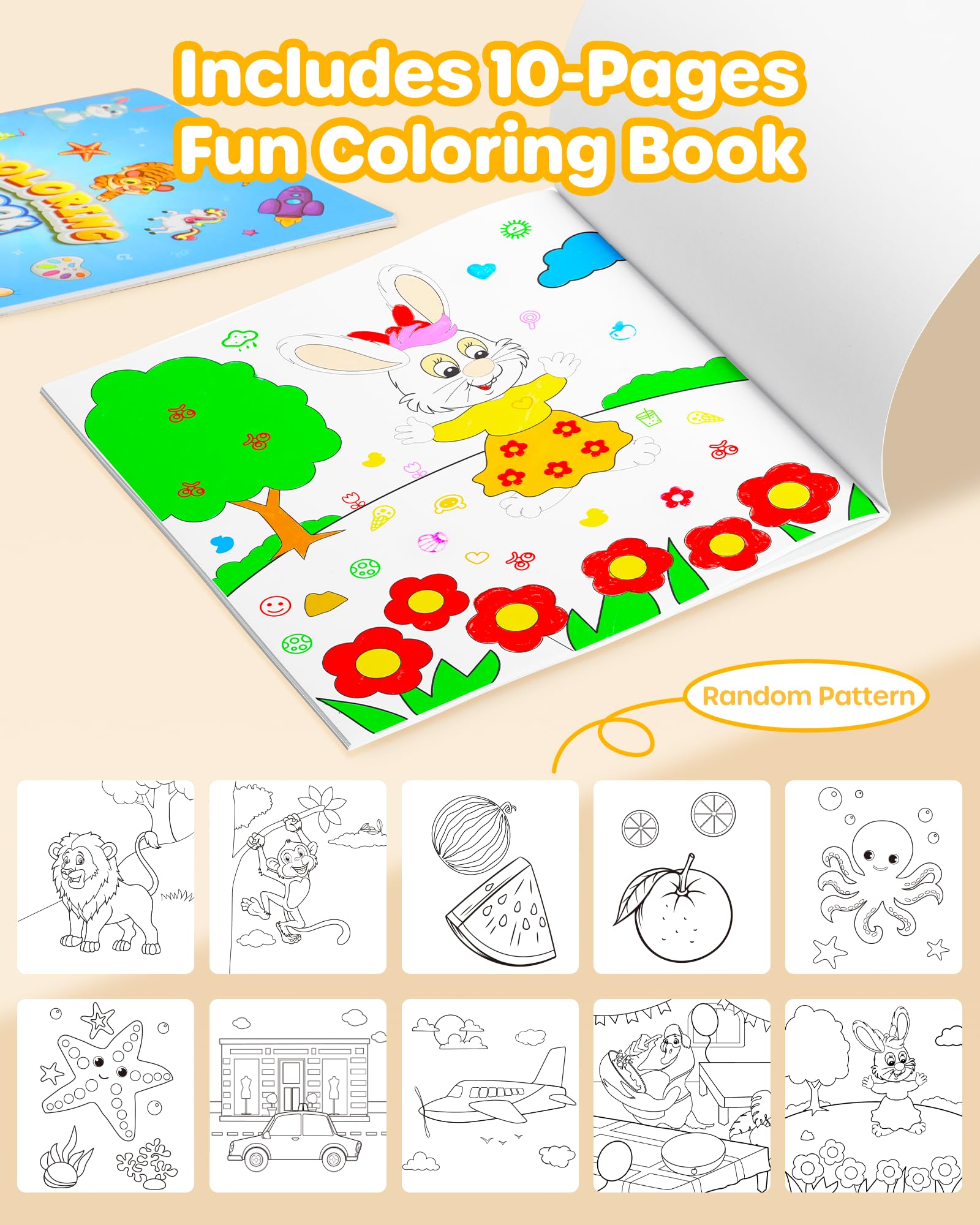 Foto 5 | Rotuladores Lavables D-fantix De 36 Colores Con Libros Para Colorear Y Soporte - Venta Internacional.