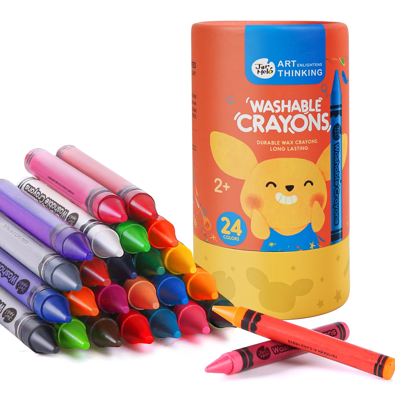 Foto 2 pulgar | Tarro De Crayones Melo, 24 Colores, Tamaño Jumbo, Lavable Para Niños Pequeños - Venta Internacional.