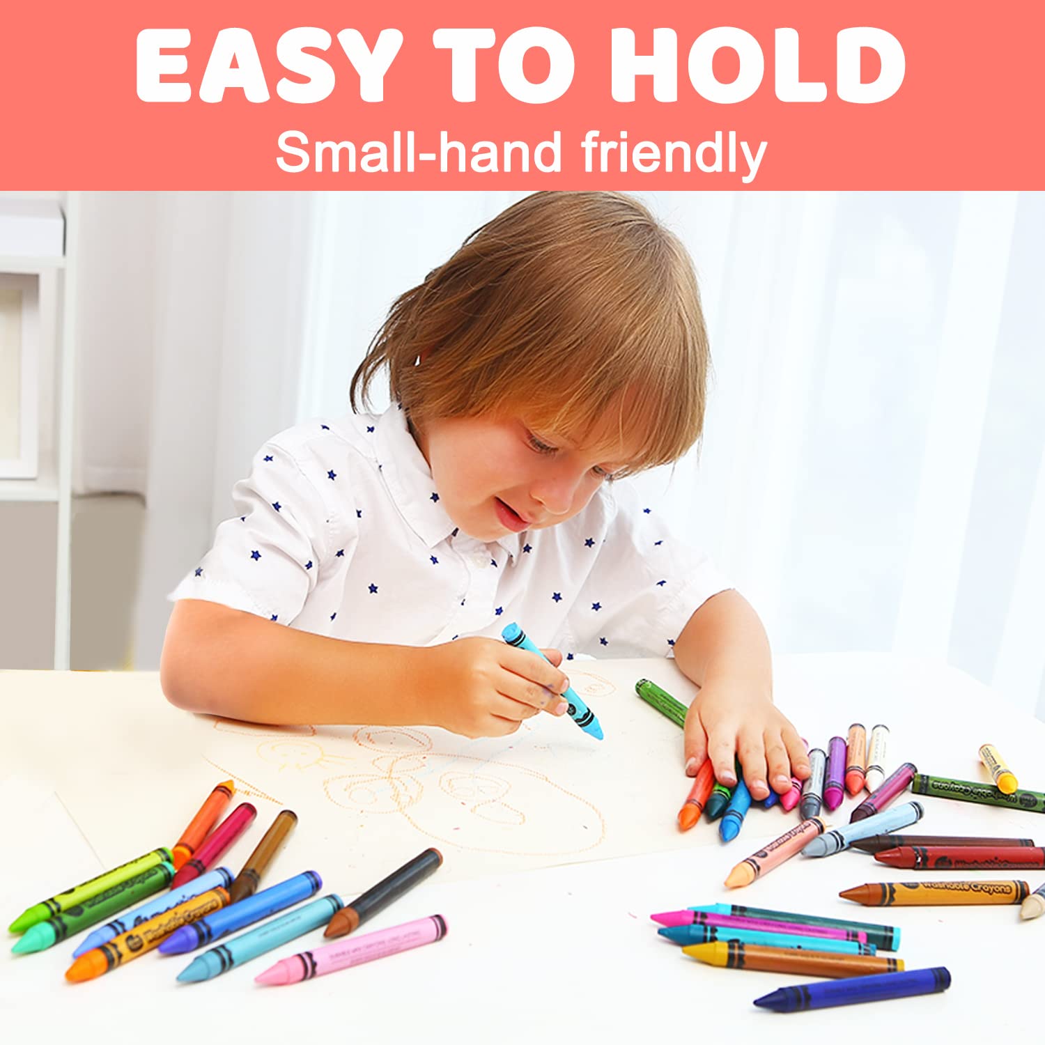 Foto 4 pulgar | Tarro De Crayones Melo, 24 Colores, Tamaño Jumbo, Lavable Para Niños Pequeños - Venta Internacional.