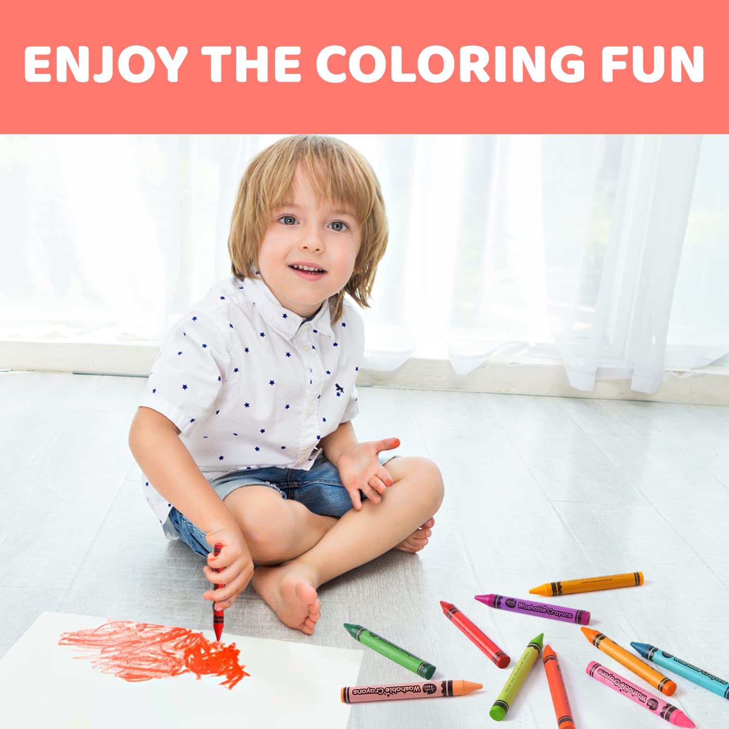 Foto 5 pulgar | Tarro De Crayones Melo, 24 Colores, Tamaño Jumbo, Lavable Para Niños Pequeños - Venta Internacional.