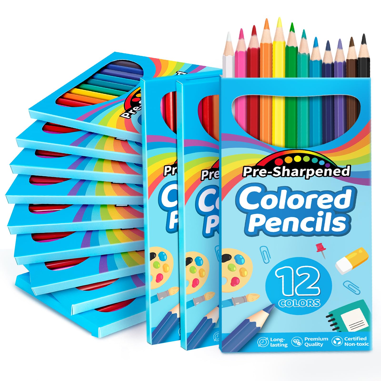 Foto 2 pulgar | Lápices De Colores V-opitos, 168 Unidades, Para Niños, Paquete De 14 Unidades A Granel - Venta Internacional.