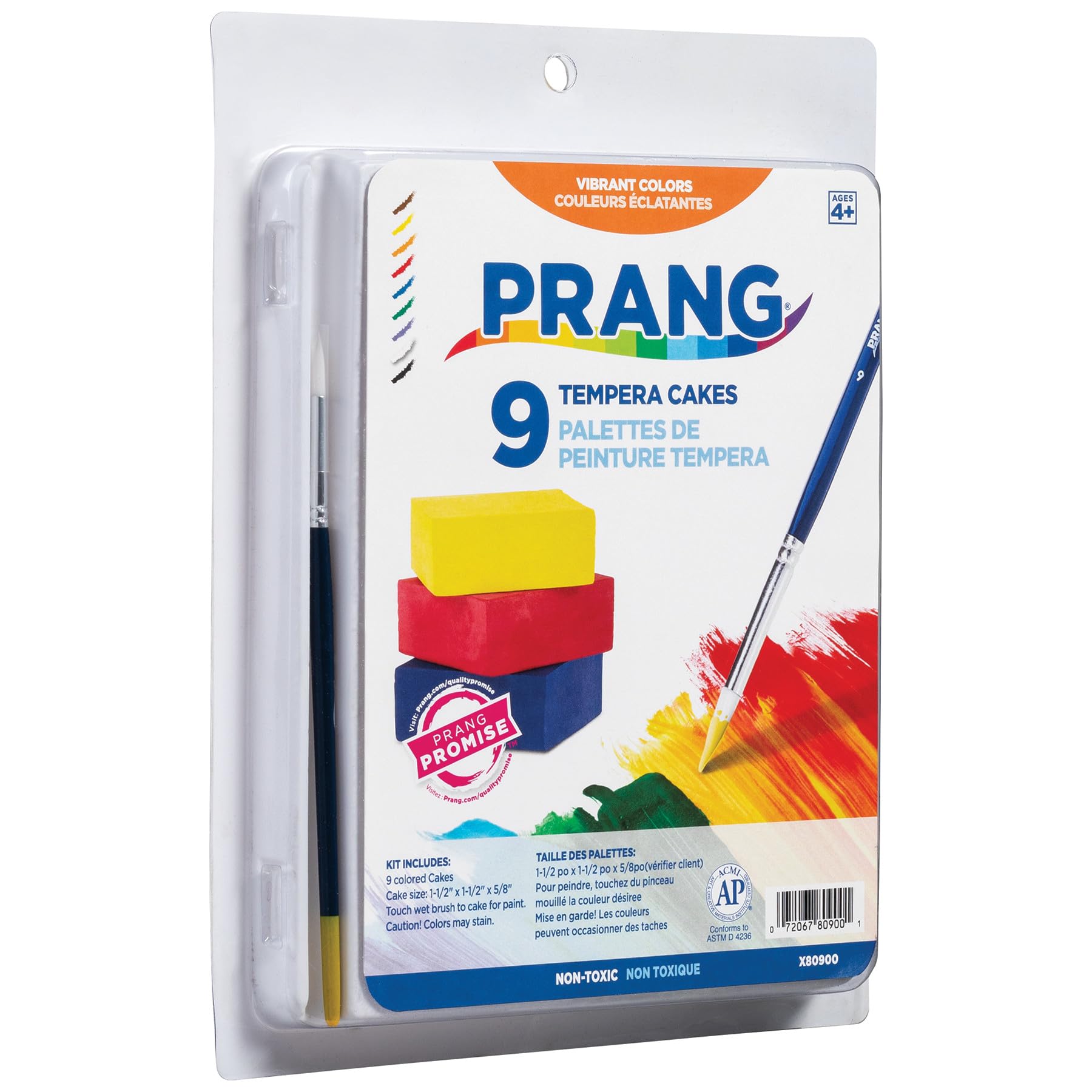 Foto 6 pulgar | Set De Témpera Para Tartas Prang, 9 Colores Surtidos Con Brocha, Para Niños - Venta Internacional.