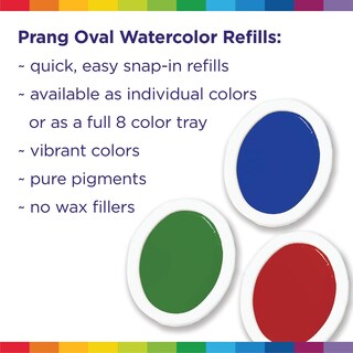Foto 3 | Juego De 12 Bandejas De Recarga Para Pintura De Acuarela Ovaladas Prang - Venta Internacional.
