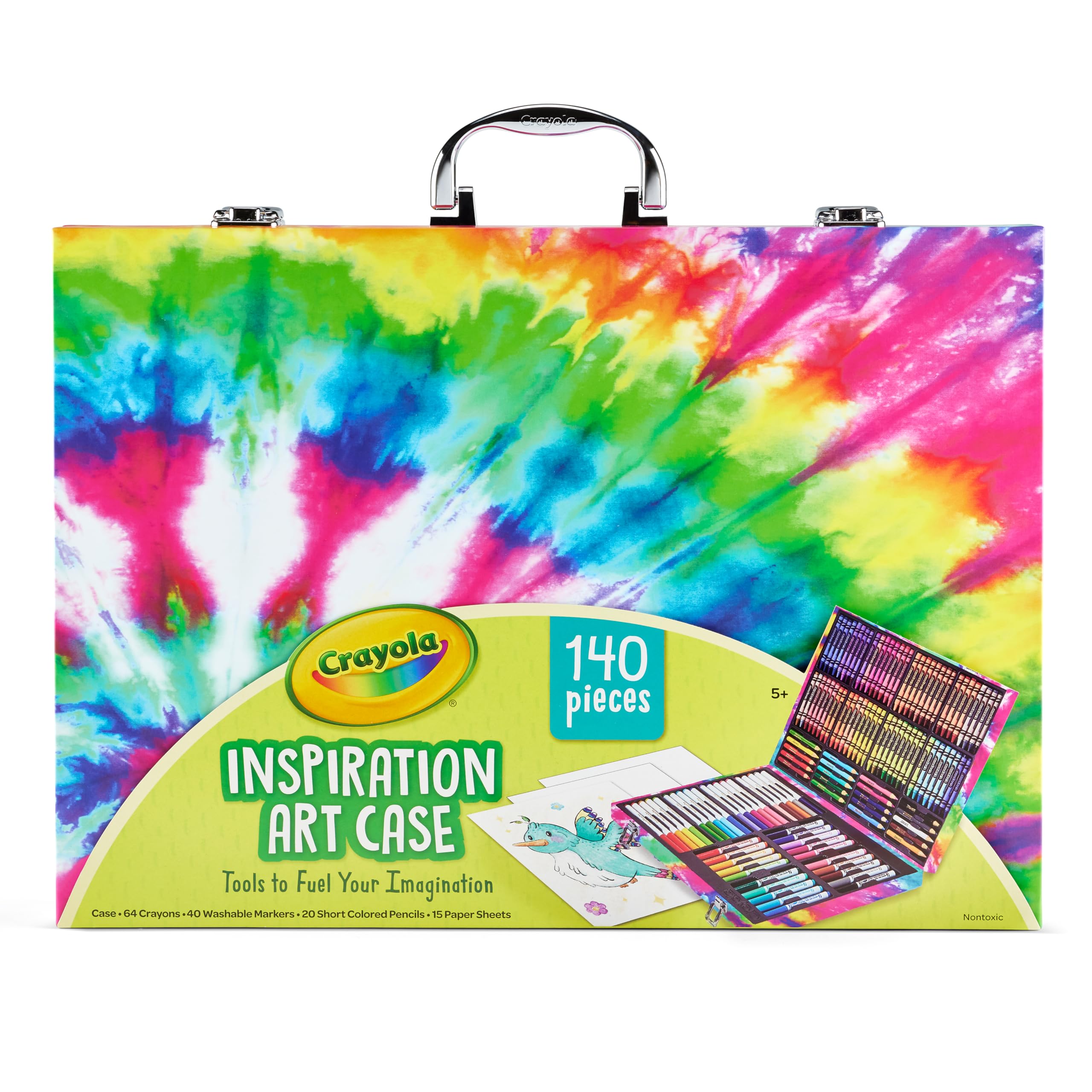 Foto 2 pulgar | Art Set Crayola Inspiration Tie-dye De 140 Unidades Con Funda Para Niños - Venta Internacional.