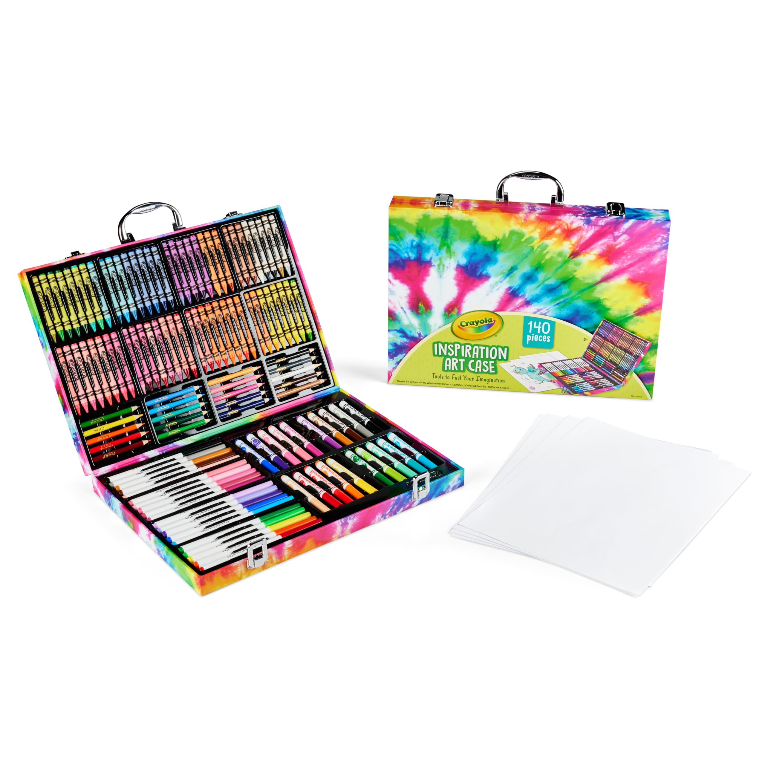 Foto 3 pulgar | Art Set Crayola Inspiration Tie-dye De 140 Unidades Con Funda Para Niños - Venta Internacional.