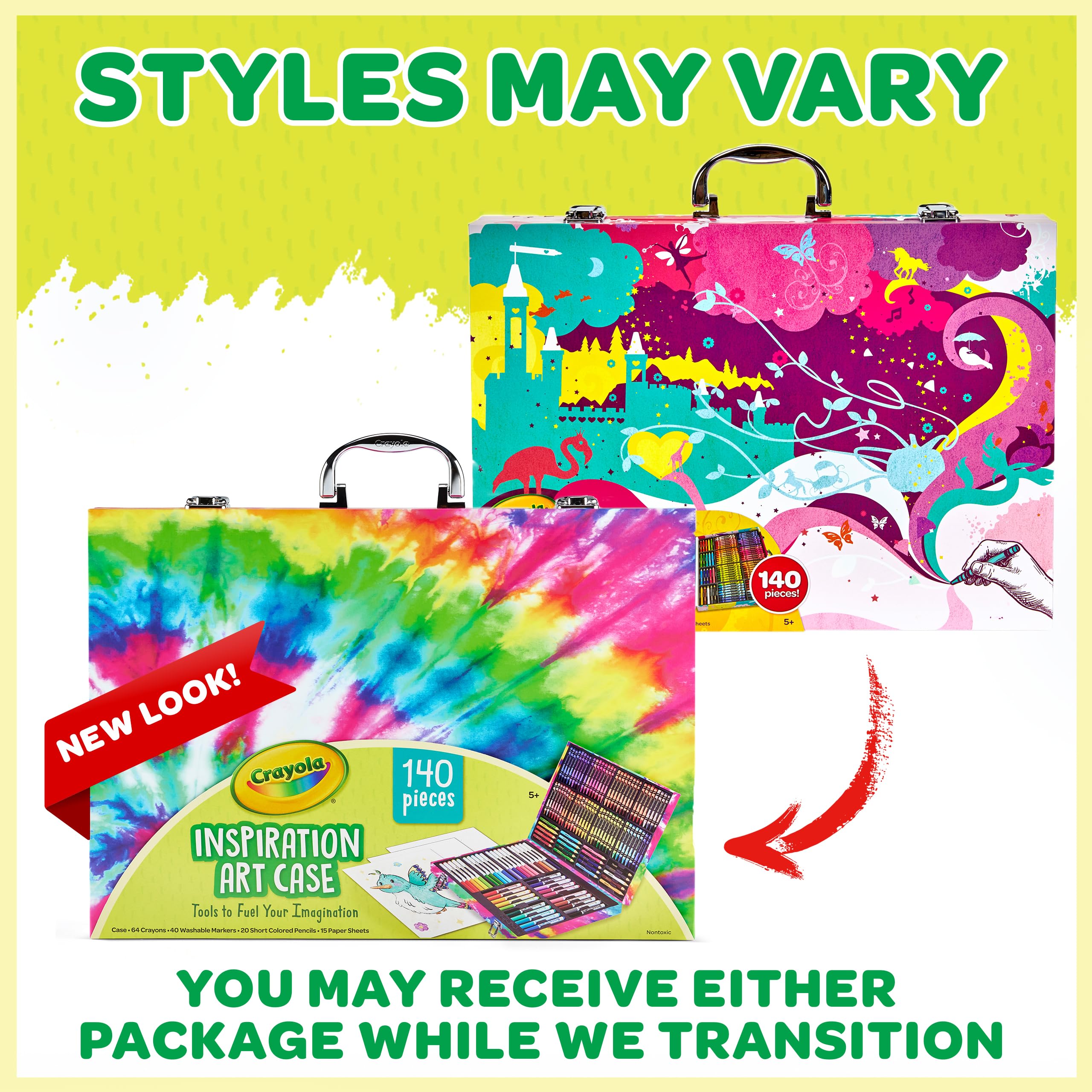 Foto 5 pulgar | Art Set Crayola Inspiration Tie-dye De 140 Unidades Con Funda Para Niños - Venta Internacional.