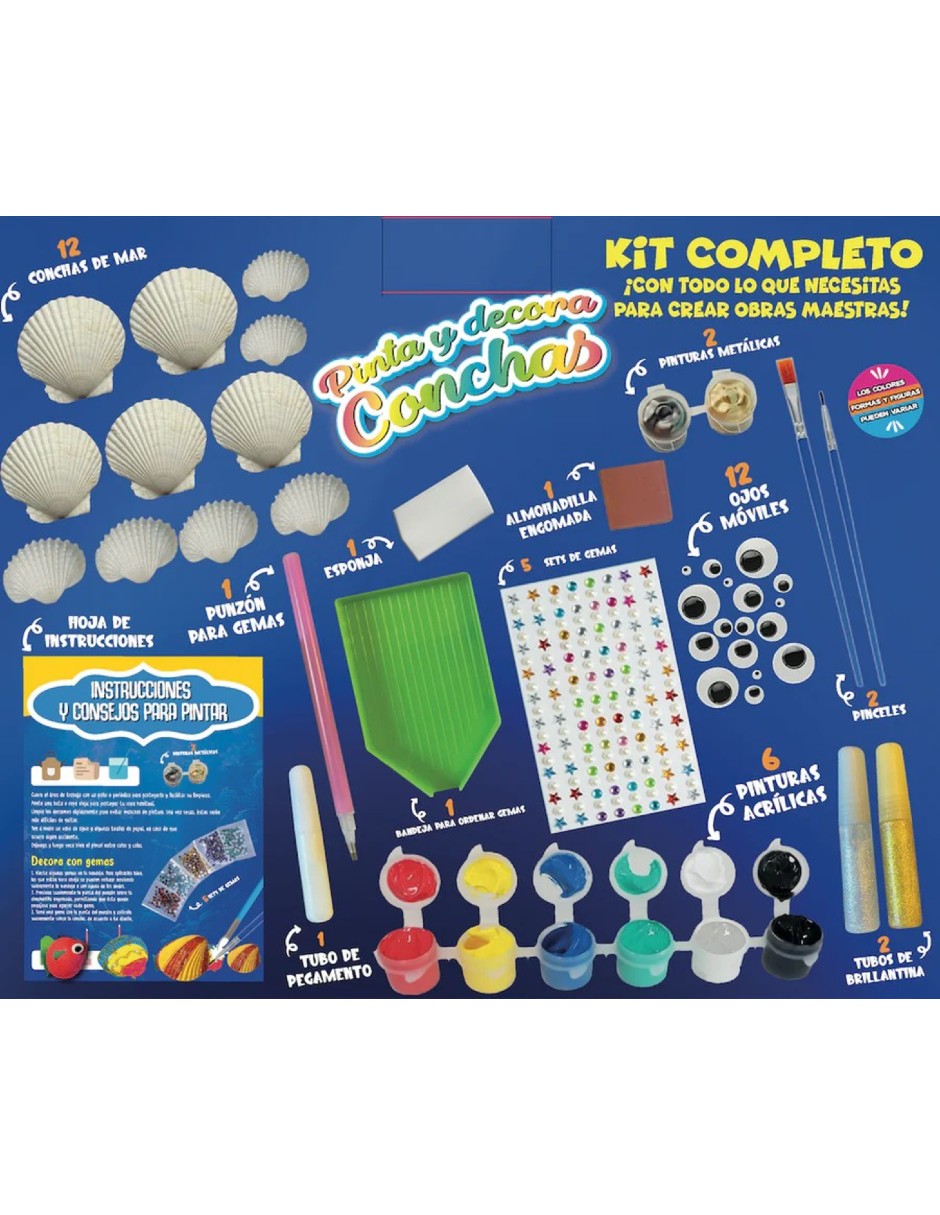 Foto 3 pulgar | Kit De Pintura De Conchas Marinas Para Niños Arte Y Manualidades