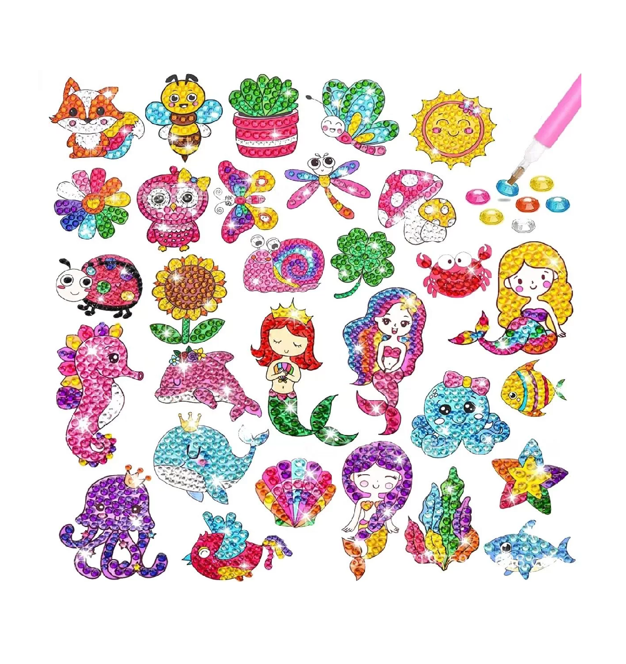Kit de Pintura de Diamantes 5D BELUG 30 Pegatinas Decorativas