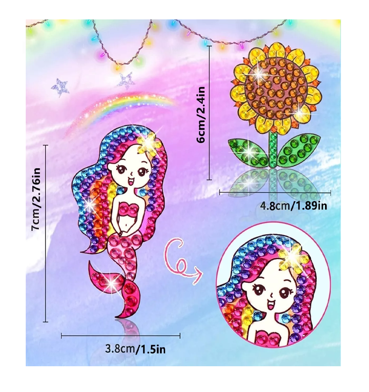 Foto 4 pulgar | Kit de Pintura de Diamantes 5D BELUG 30 Pegatinas Decorativas
