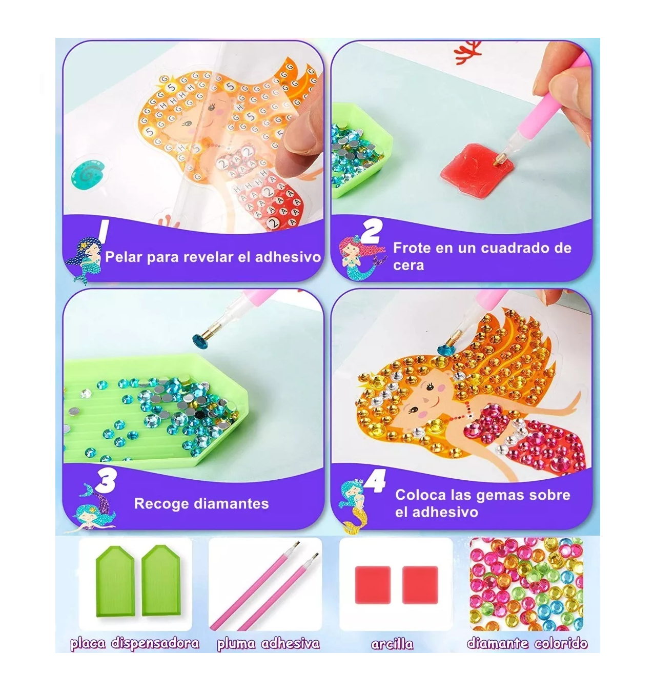 Foto 5 pulgar | Kit de Pintura de Diamantes 5D BELUG 30 Pegatinas Decorativas