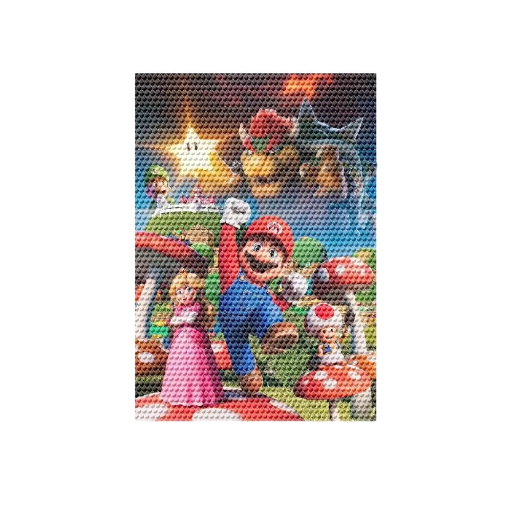 Foto 2 pulgar | Kits De Pintura De Diamante Para Mario Luigi 5d Diy 50*40 Cm Colores