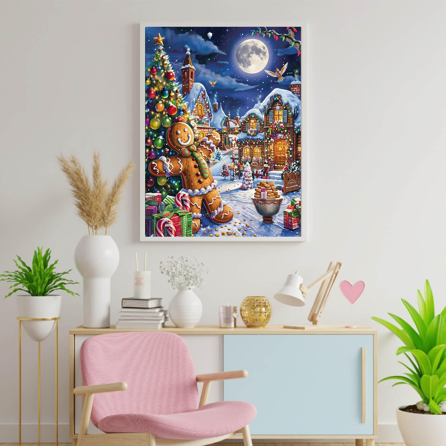 Foto 2 | Kit Paint By Numbers Con Paisaje Navideño E Invernal, 40 X 50 Cm - Venta Internacional.