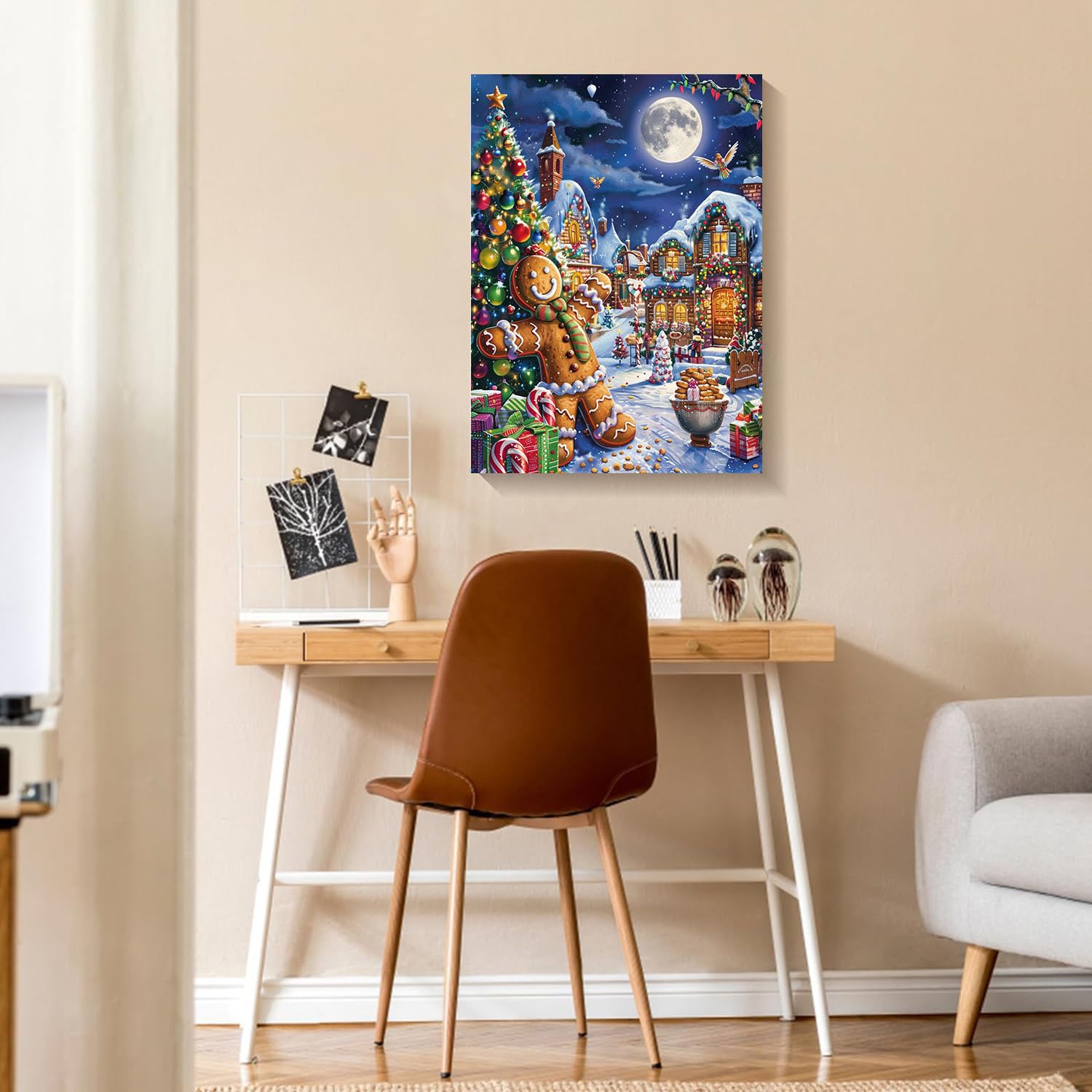 Foto 4 pulgar | Kit Paint By Numbers Con Paisaje Navideño E Invernal, 40 X 50 Cm - Venta Internacional.
