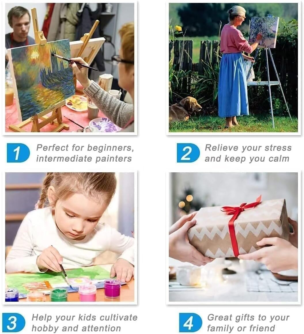 Foto 4 | Kit Paint By Numbers Con Paisaje Navideño E Invernal, 40 X 50 Cm - Venta Internacional.