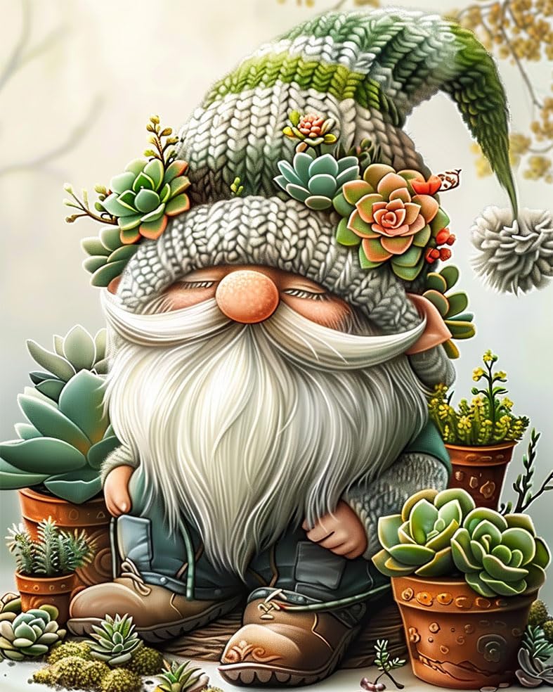 Painting By Number Kit, Arte Acrílico Al Óleo Con Plantas Suculentas, 40 X 50 Cm - Venta Internacional.
