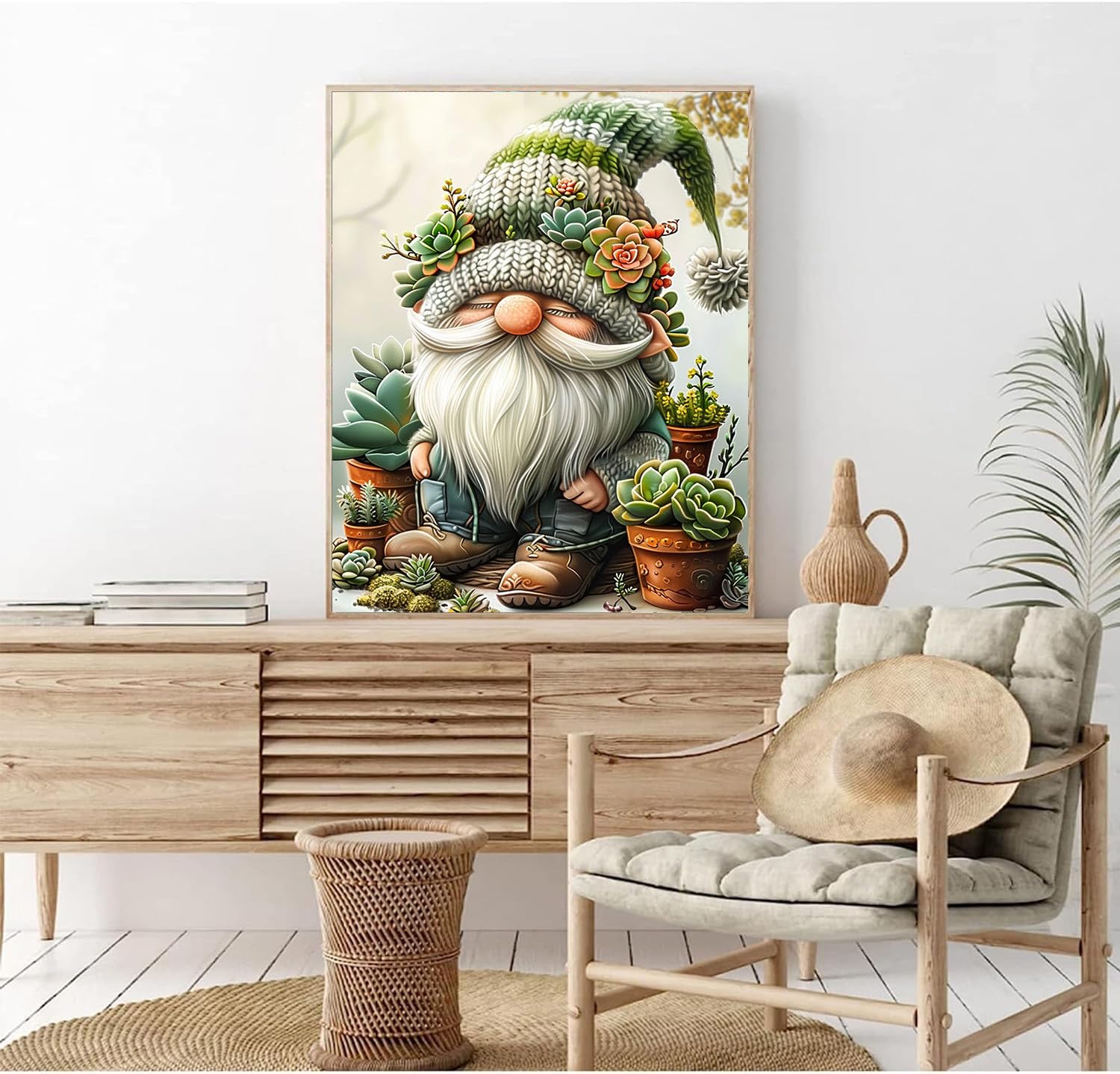 Foto 2 | Painting By Number Kit, Arte Acrílico Al Óleo Con Plantas Suculentas, 40 X 50 Cm - Venta Internacional.