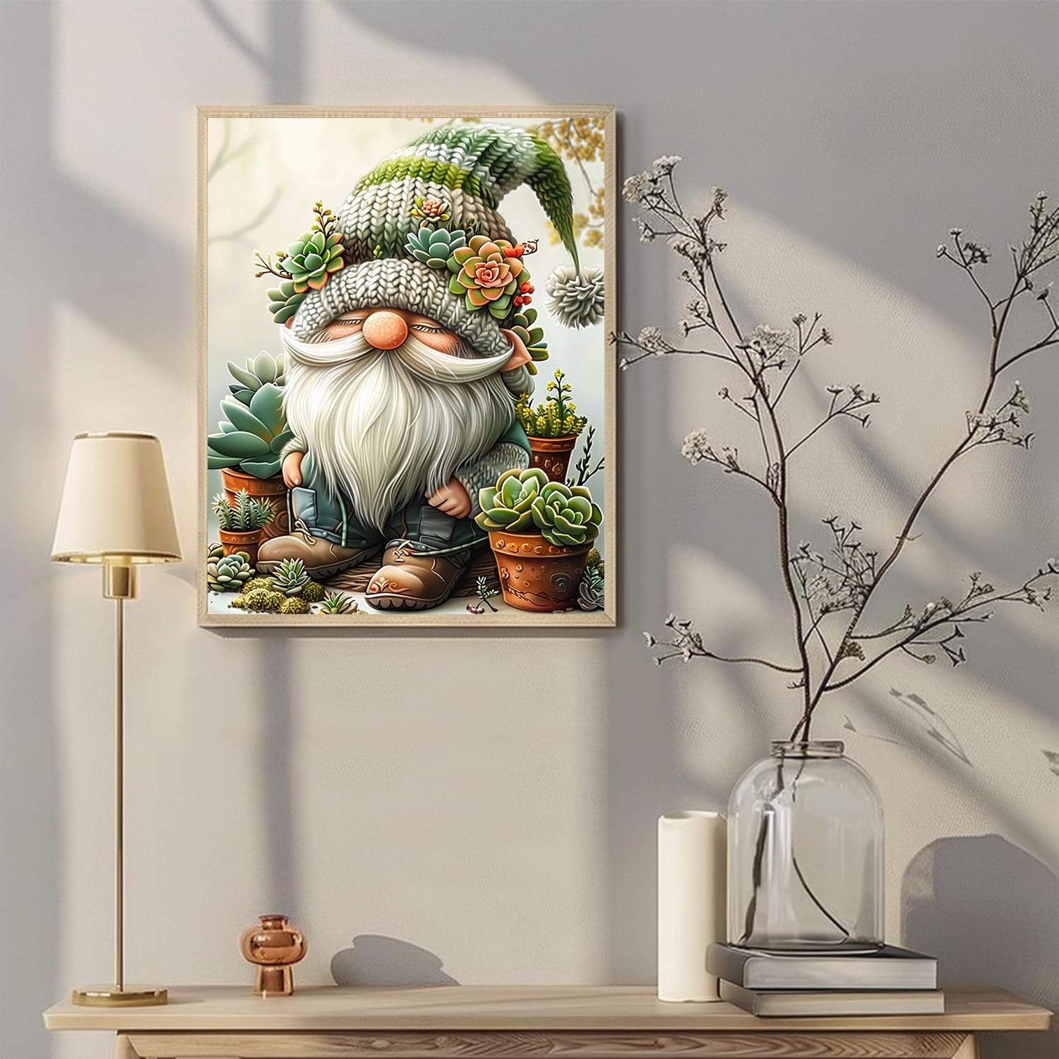 Foto 3 | Painting By Number Kit, Arte Acrílico Al Óleo Con Plantas Suculentas, 40 X 50 Cm - Venta Internacional.
